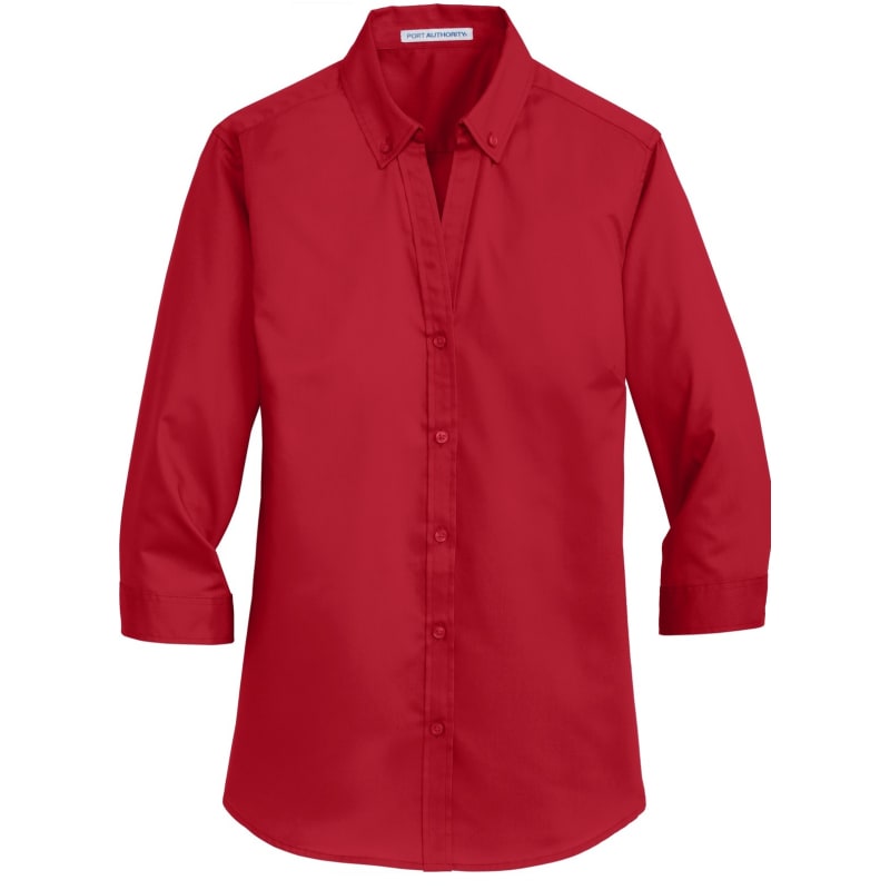 Port Authority Ladies 3/4-Sleeve SuperPro Twill Shirt. 36