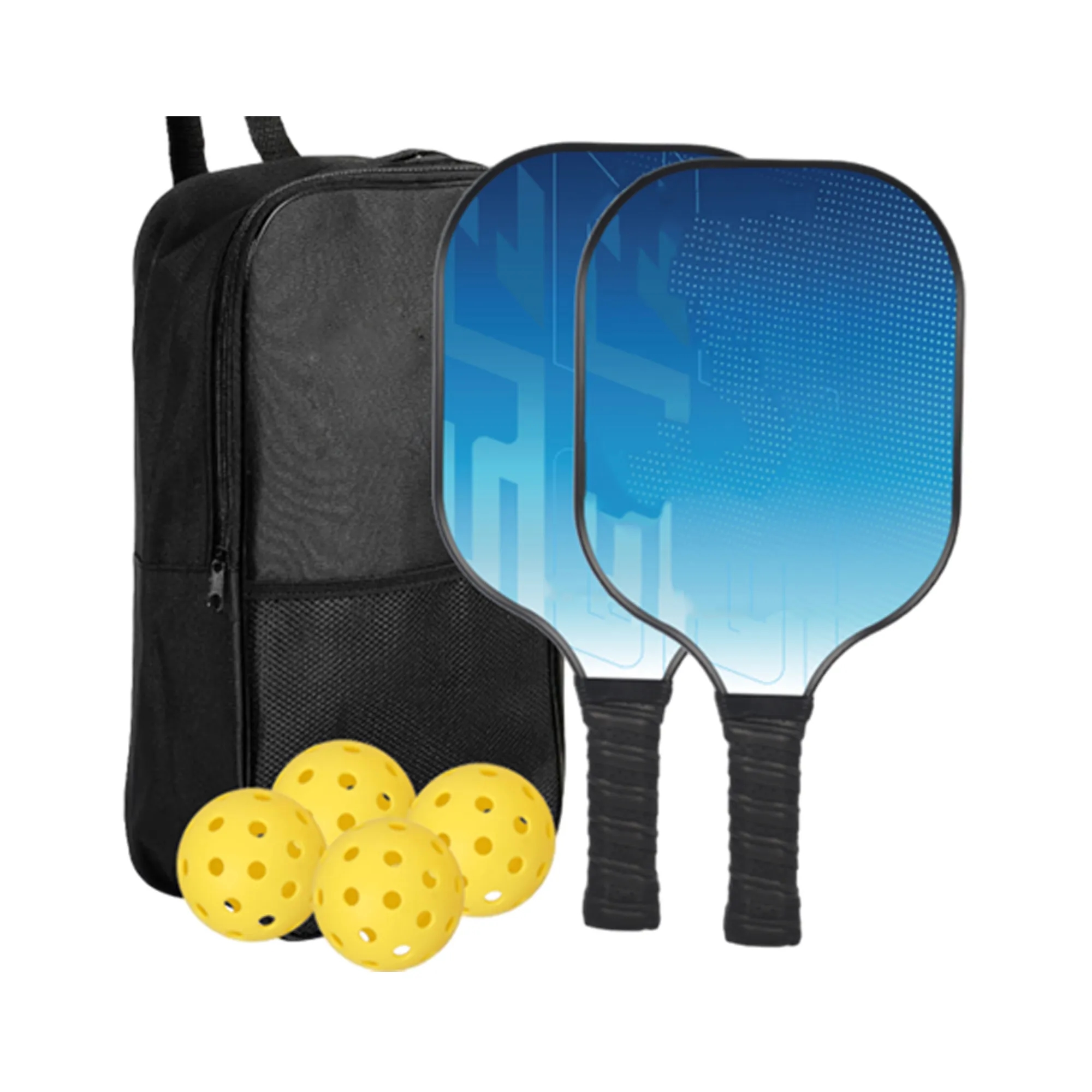 Carbon Fiber Rackets With Customizable Logo Pickleball Set 1