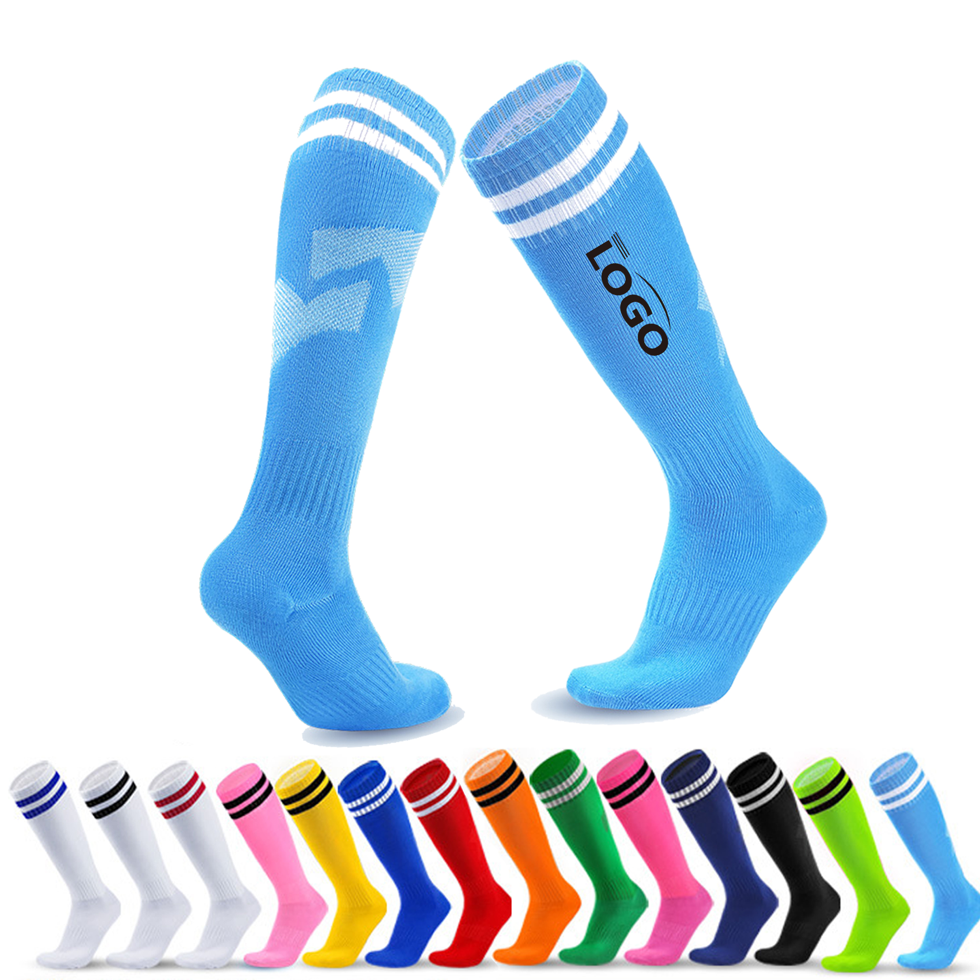 Soccer Socks Stretchy Knee High Tube Sock 2
