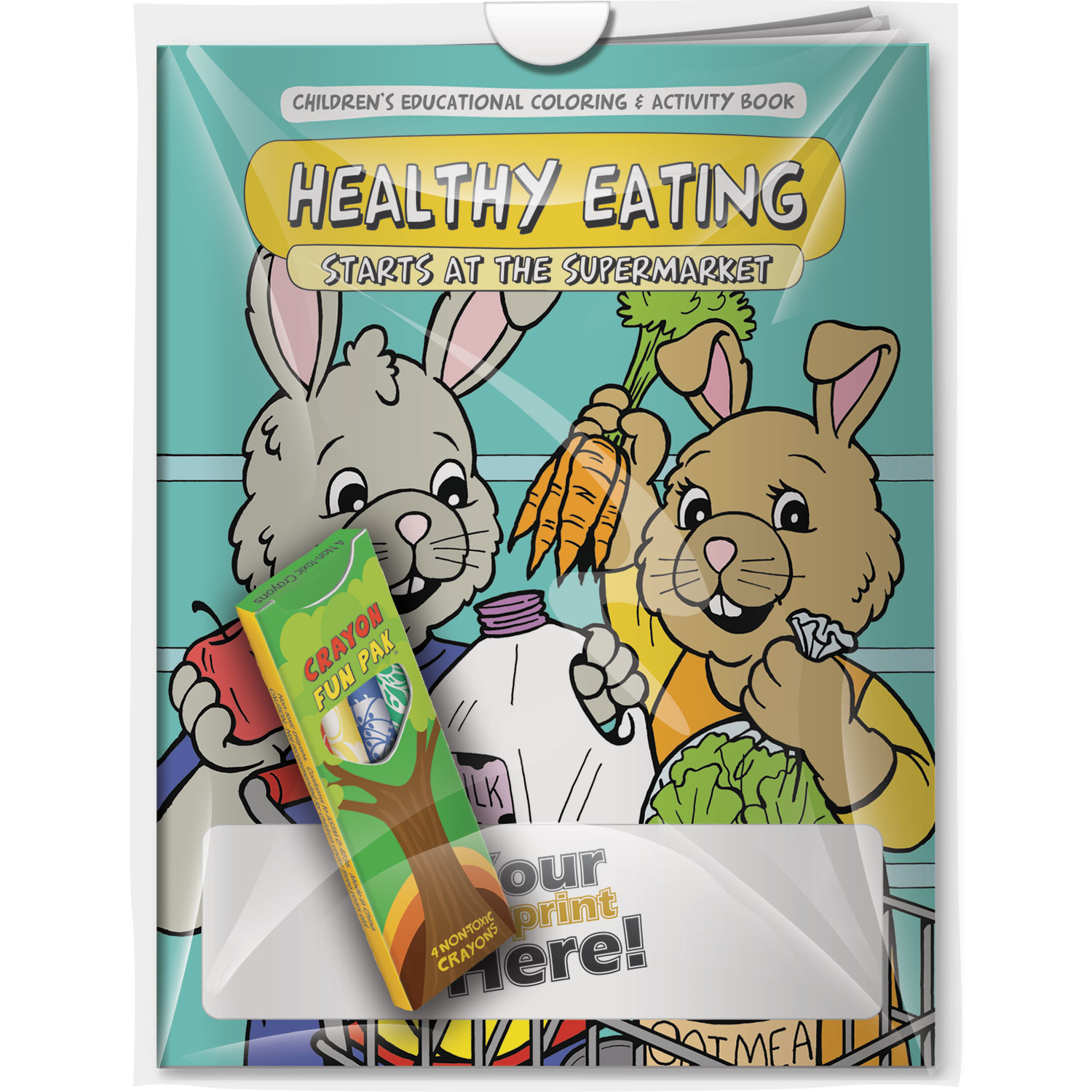 Combo Pack - CB1039 Coloring Book & 4-Pack of Crayons in a Poly Bag 3