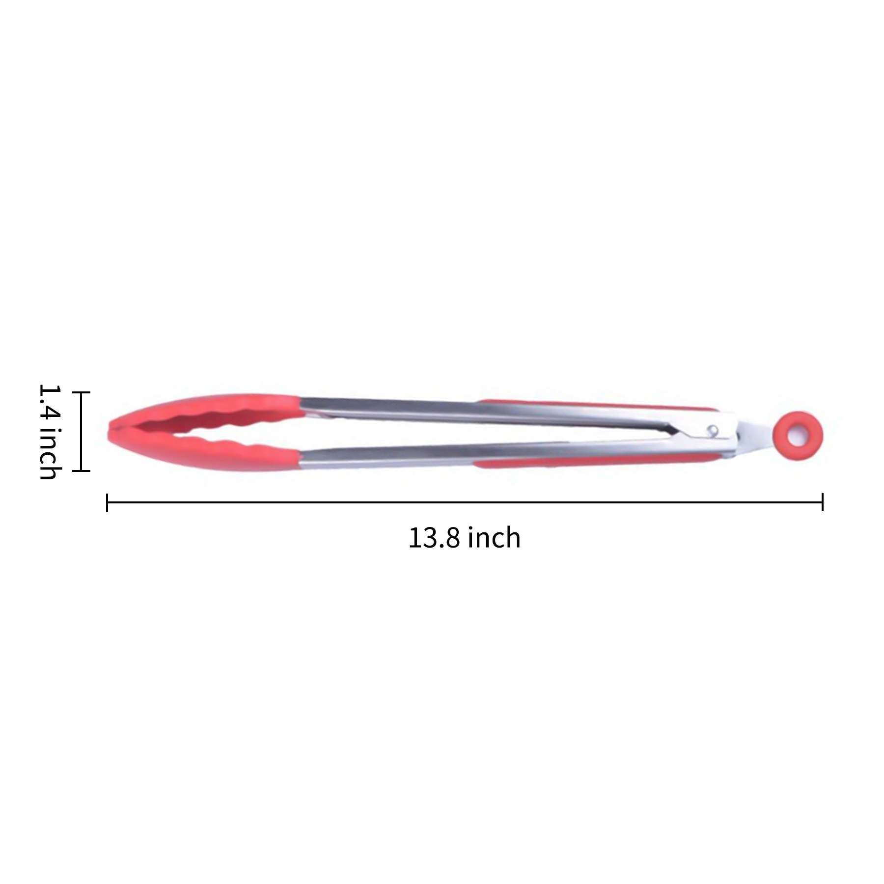 Non Stick Stainless Steel Tongs With Silicone Tip 2