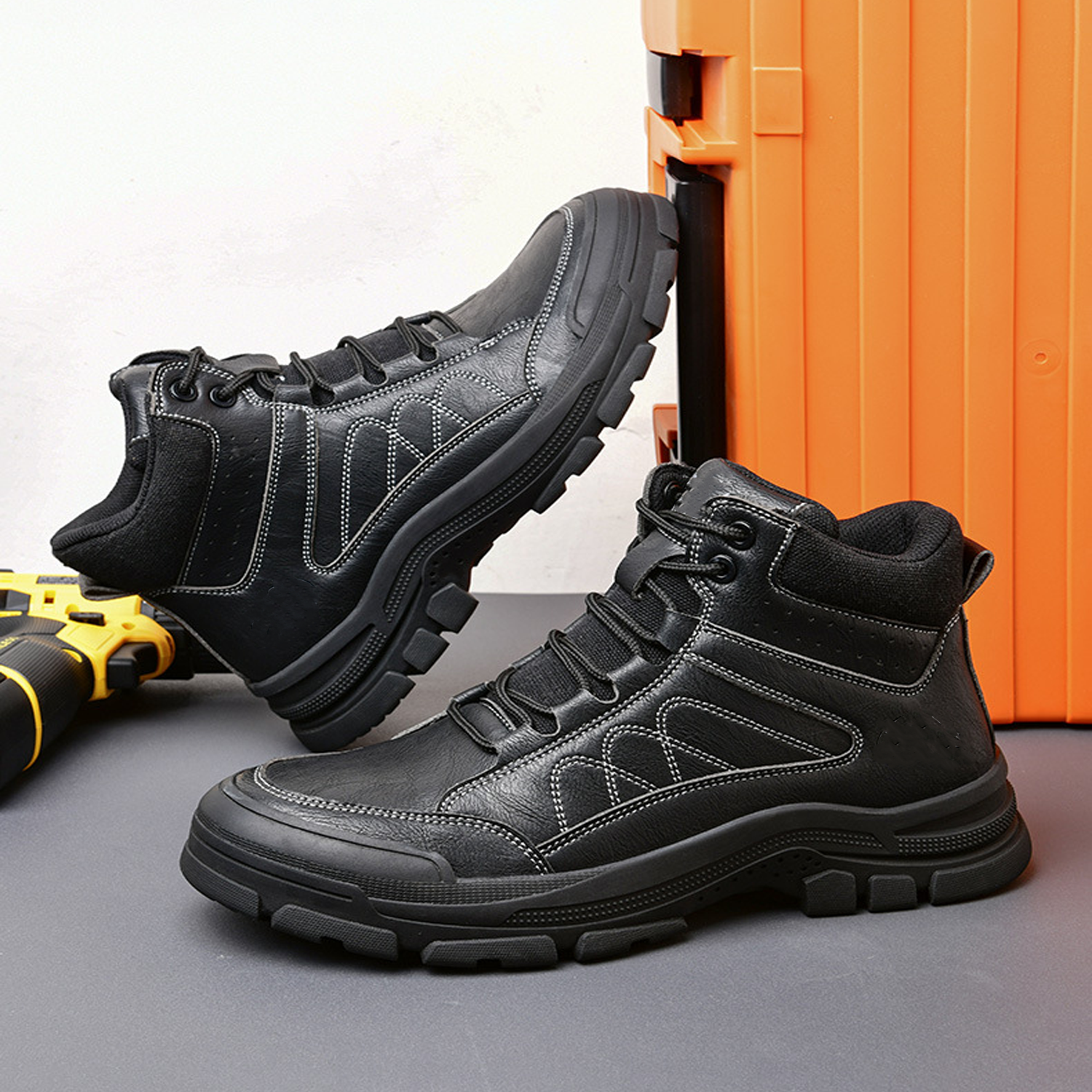Winter warm high-top labor protection shoes 5