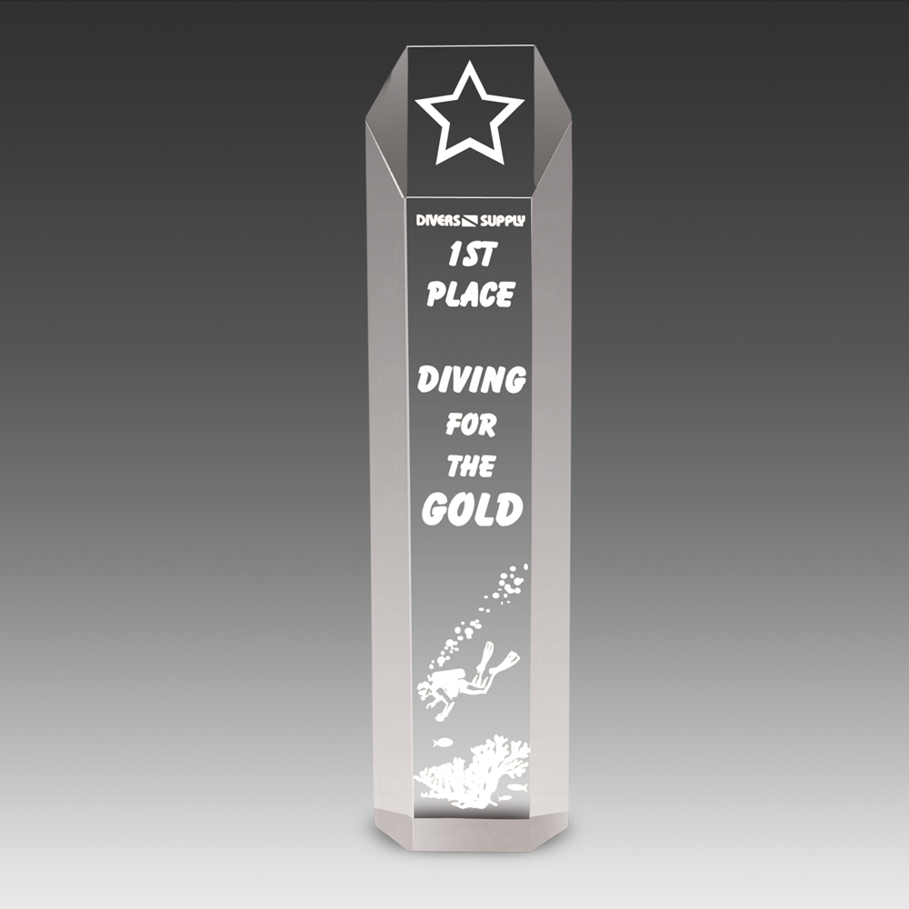 Hexagon Tower Award (3"x12"x2") 1