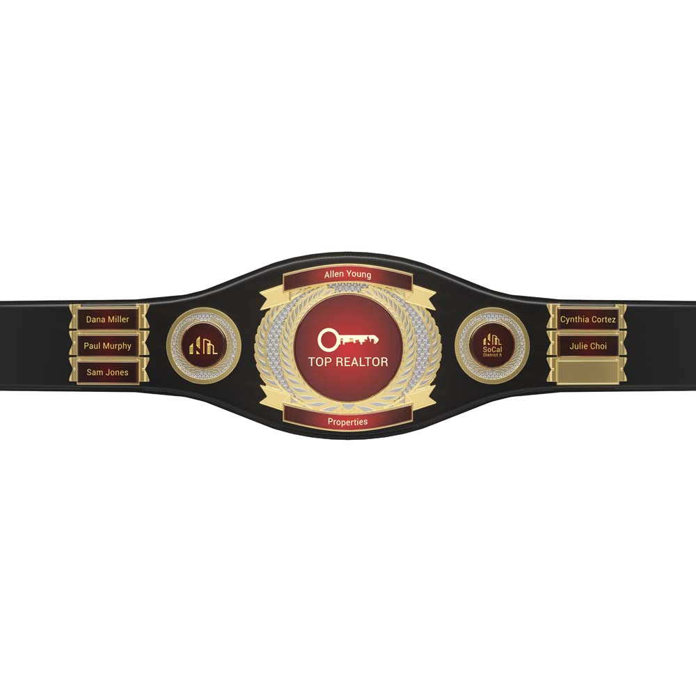 Championship Belt With Medallions And Name Plates 6