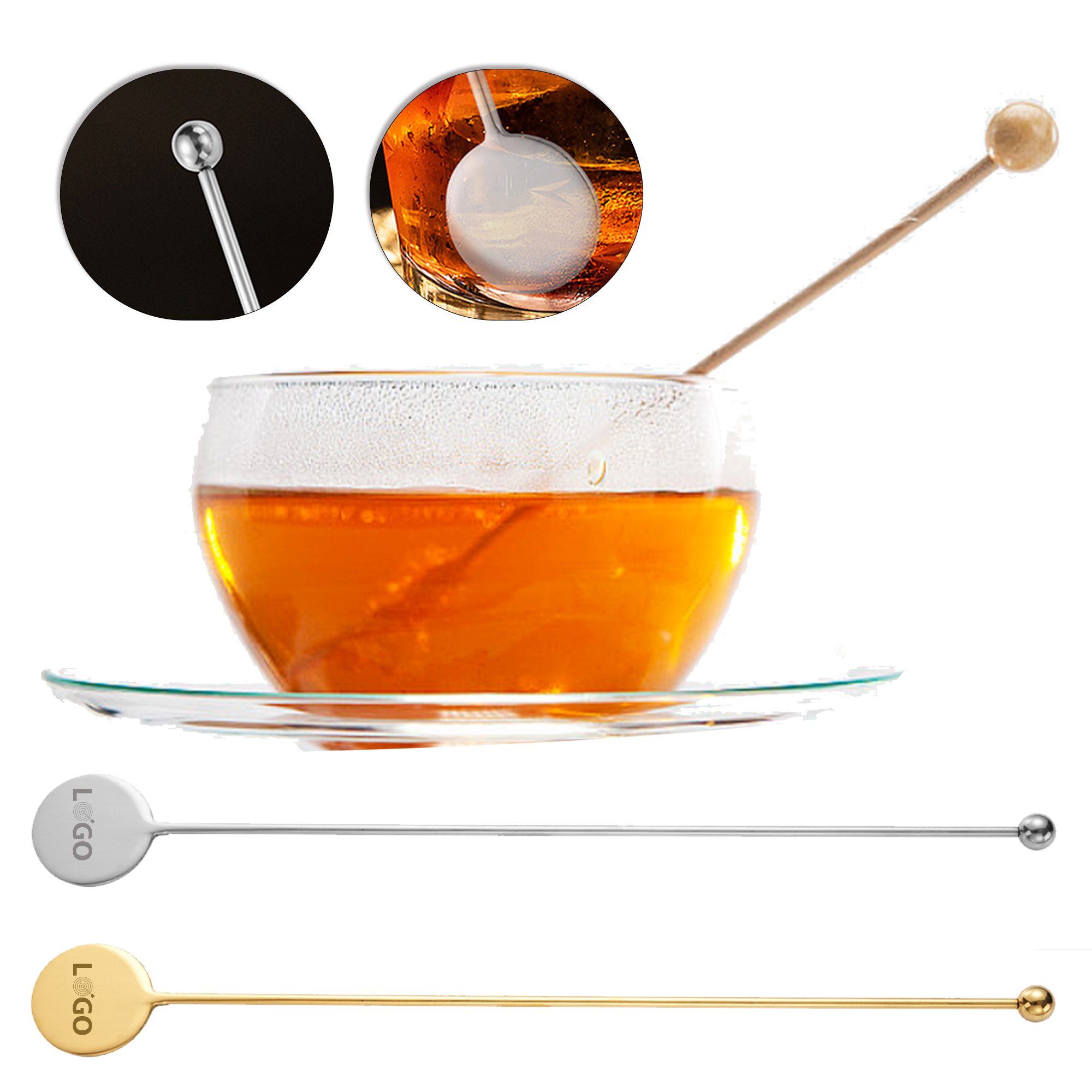 Sleek Metal Cocktail Mixing Stick 1