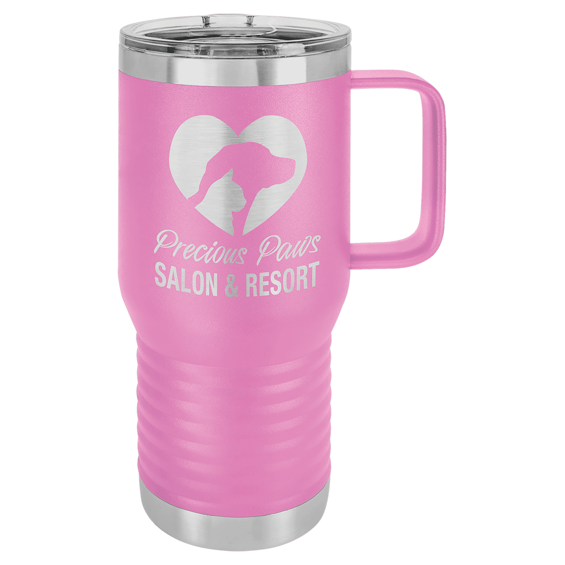 Polar Camel 20 oz. Light Purple Vacuum Insulated Travel Mug with Slider Lid 1