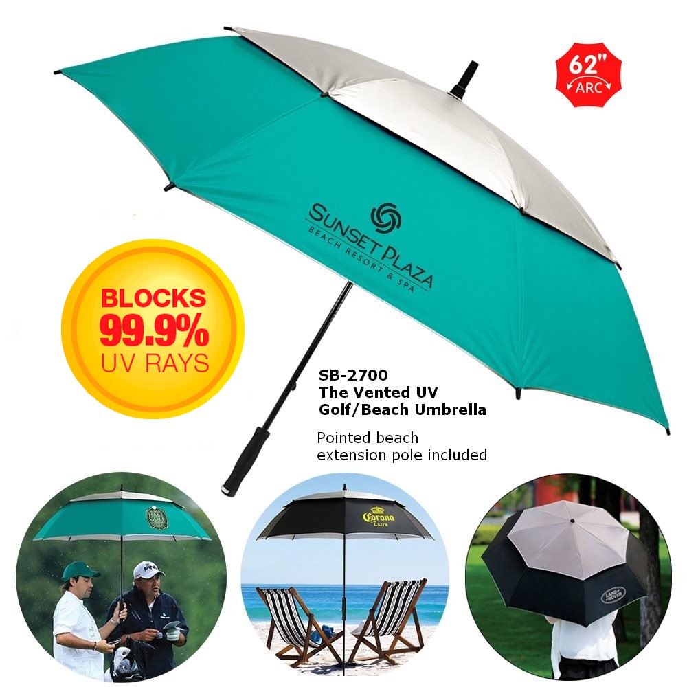 The Vented UV Golf/Beach Umbrella