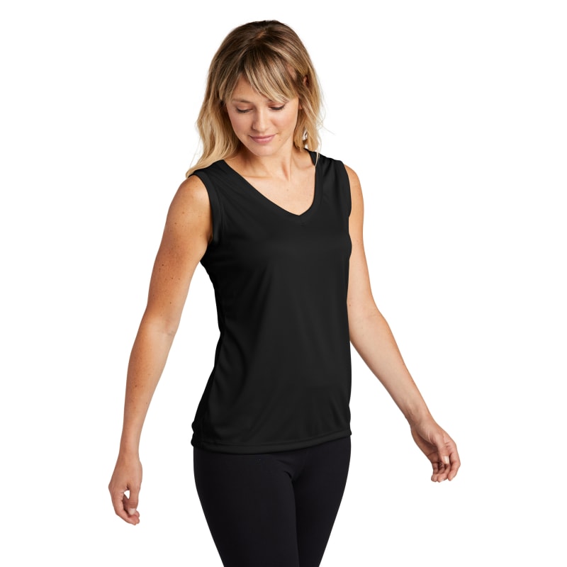 Sport-Tek Women's Sleeveless PosiCharge Competitor V-Neck Tee. 22