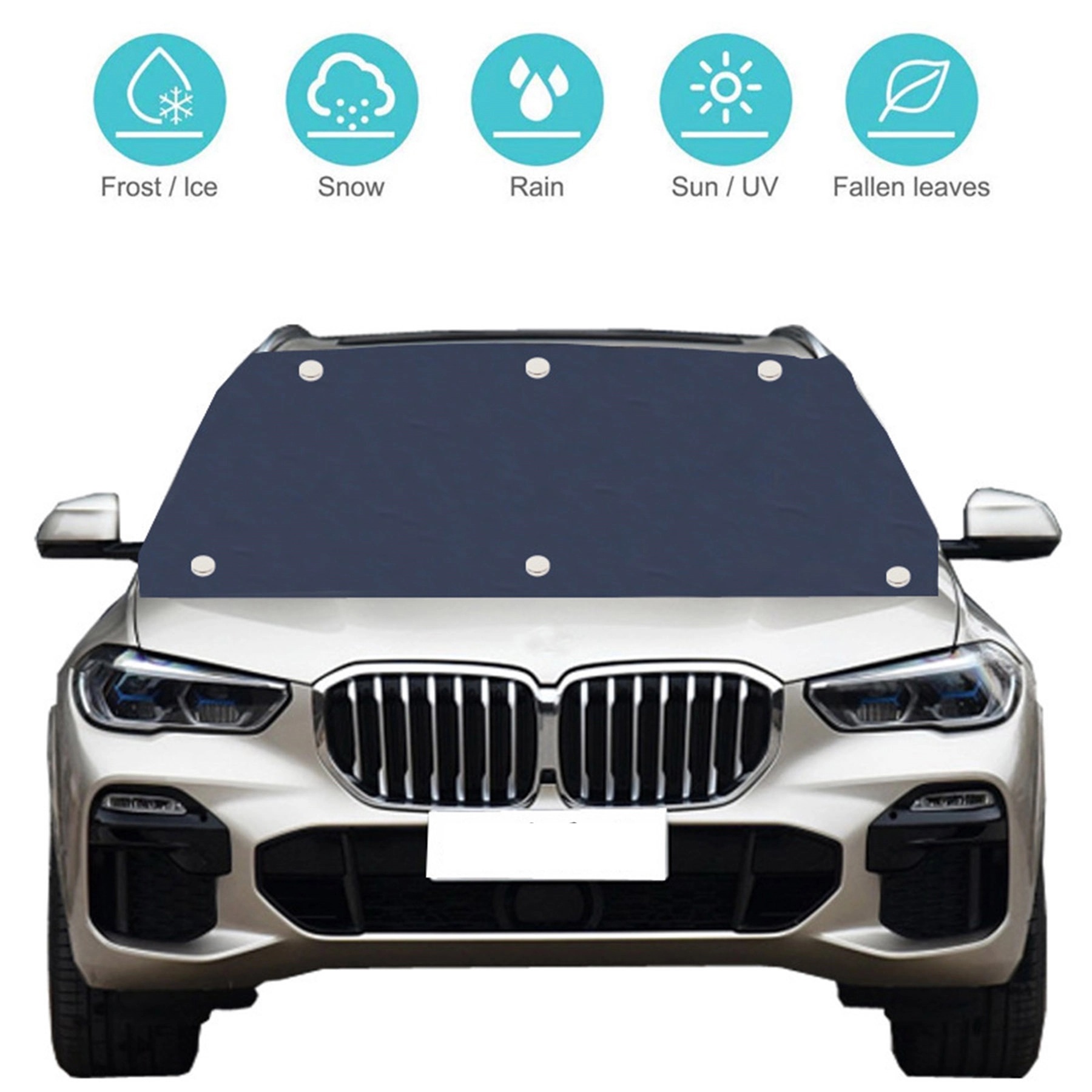 Windshield snow cover with six magnets 6
