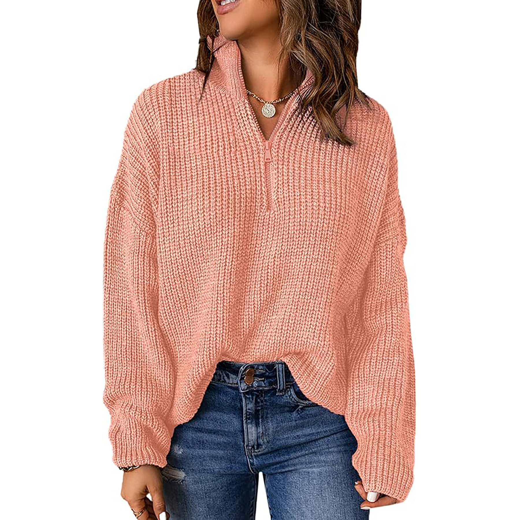 Women's 1/4 Zip Pullover Sweater 24