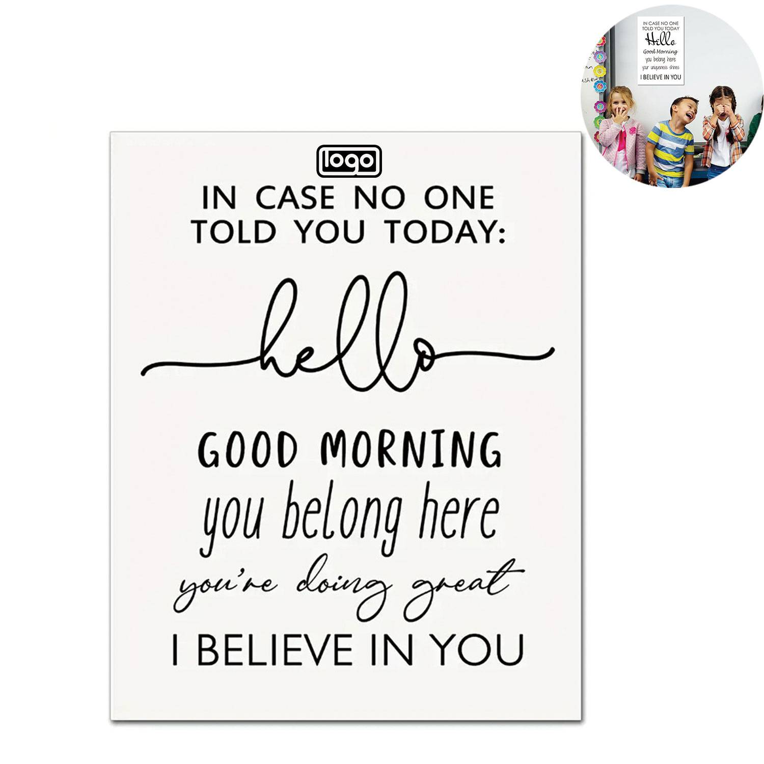 8x10in Glossy Coated Paper Classroom Sign 1