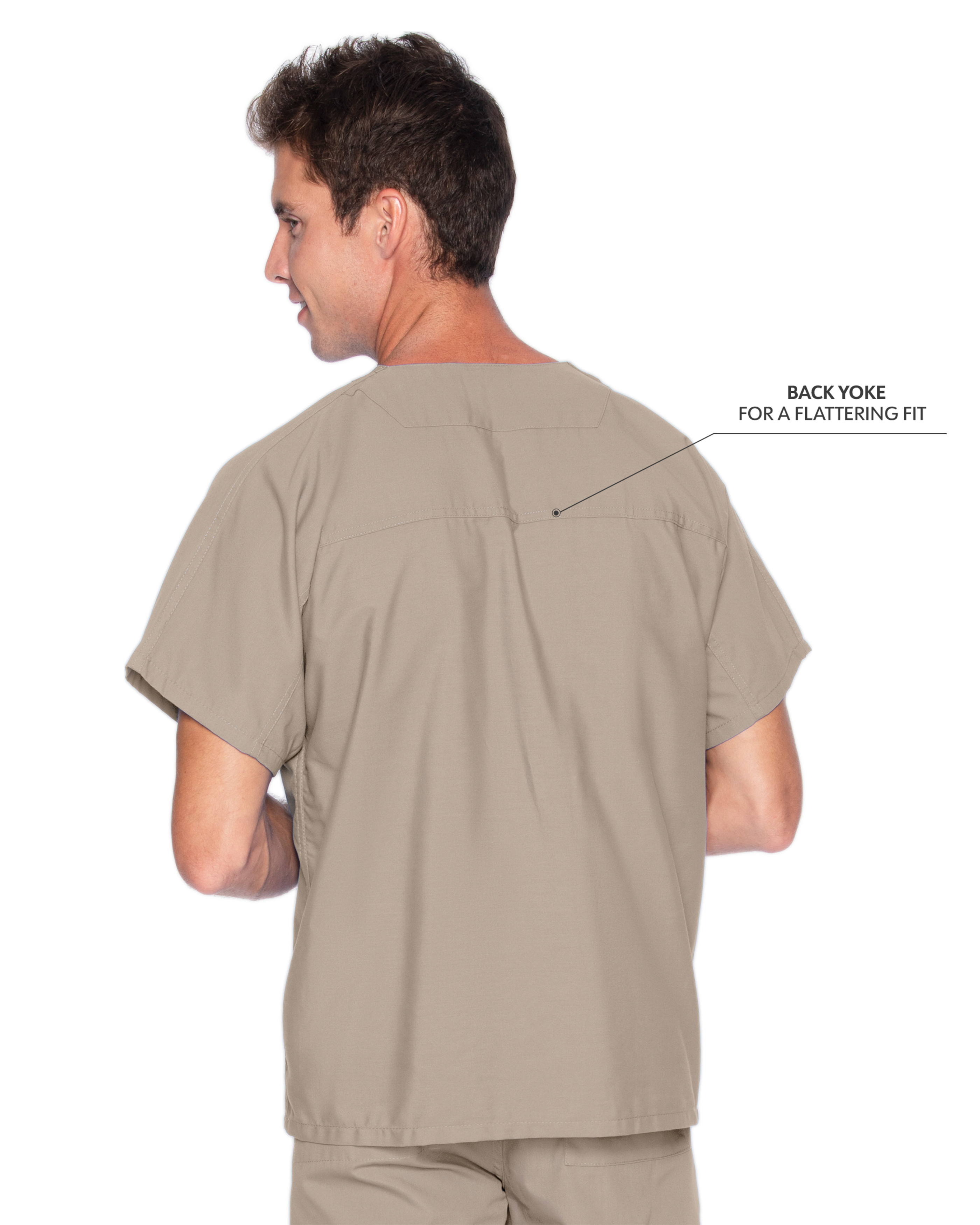 Landau - Essentials - Unisex One-Pocket Reversible V-Neck Top 4