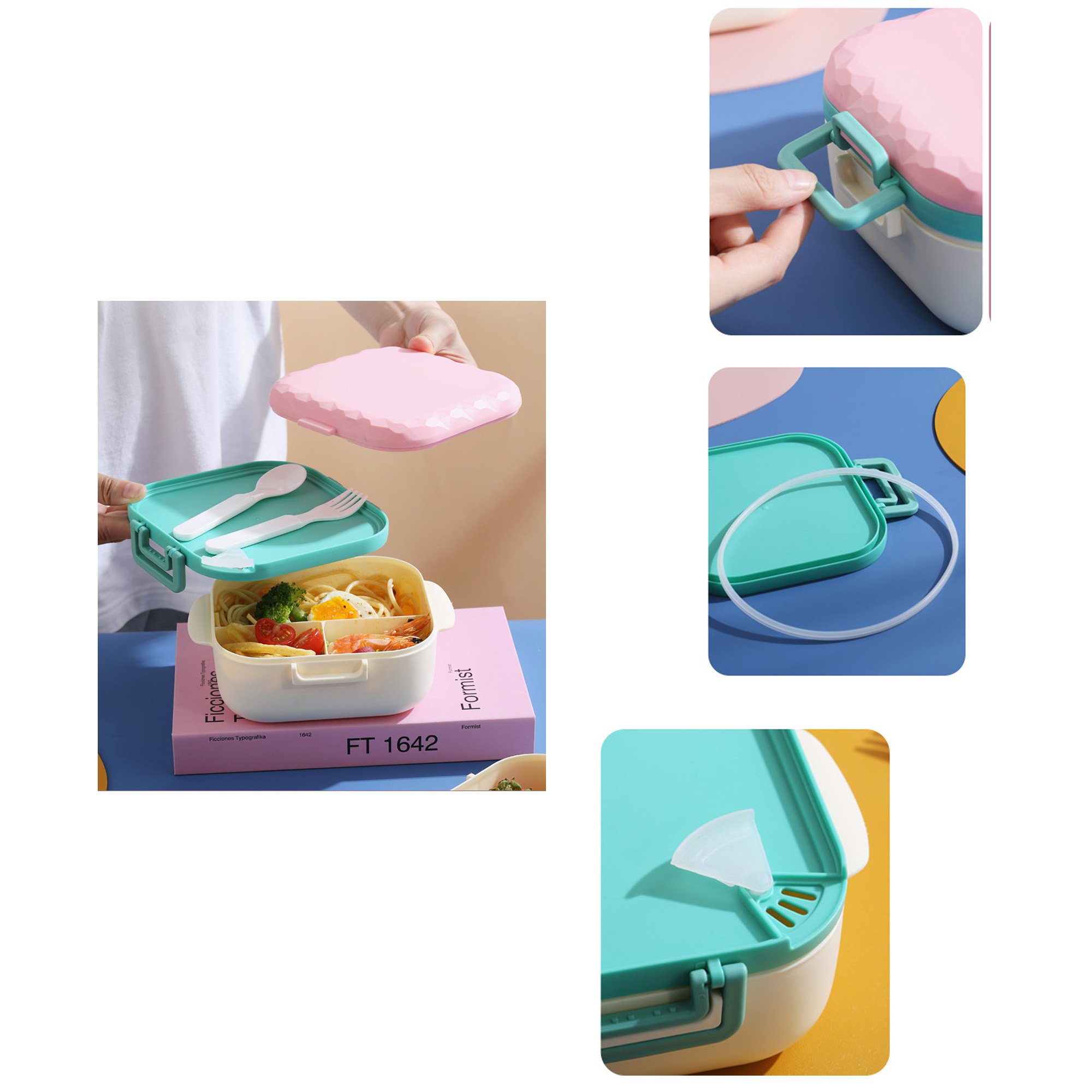 Portable Plastic Lunch Box 2