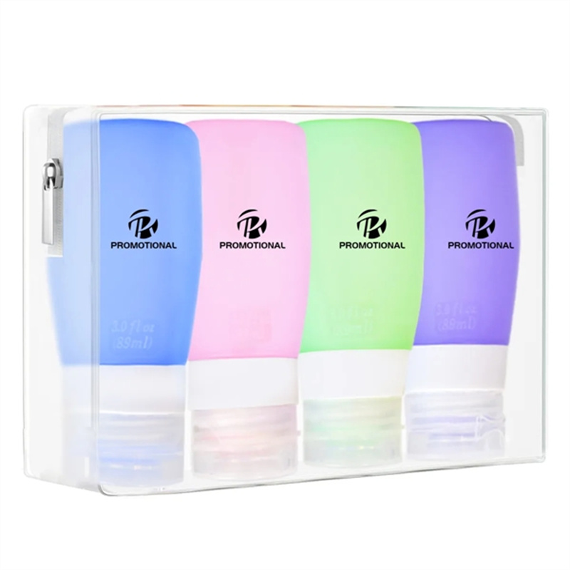 3oz 4 Pack Silicone Travel Bottles Set for Toiletries