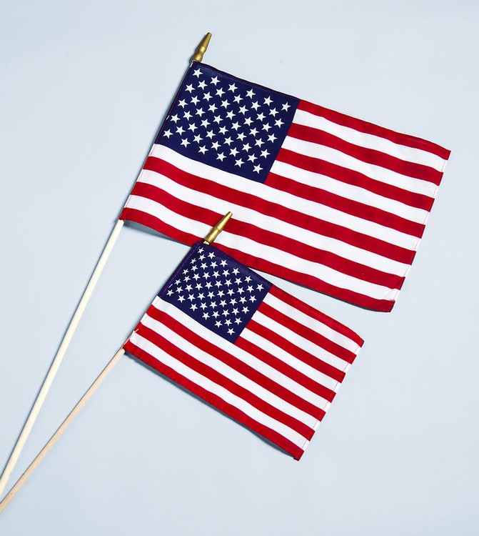 12" x 18" Cotton (Hemmed) Stick Flags 2