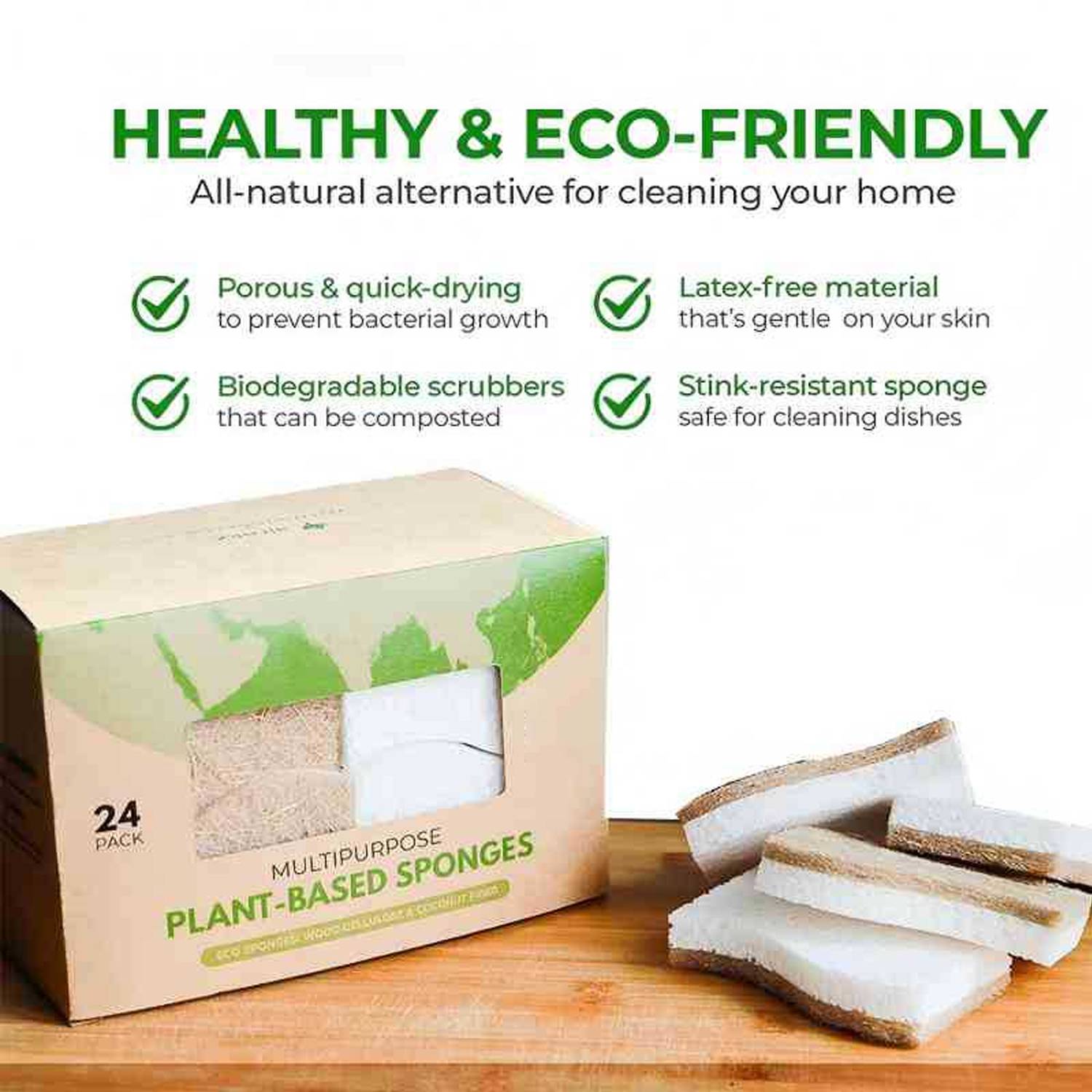 Biodegradable Kitchen Cleaning Scrub Sponge 7