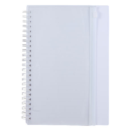 5.5" x 8.5" Spiral Notebook with Clear Pocket 123