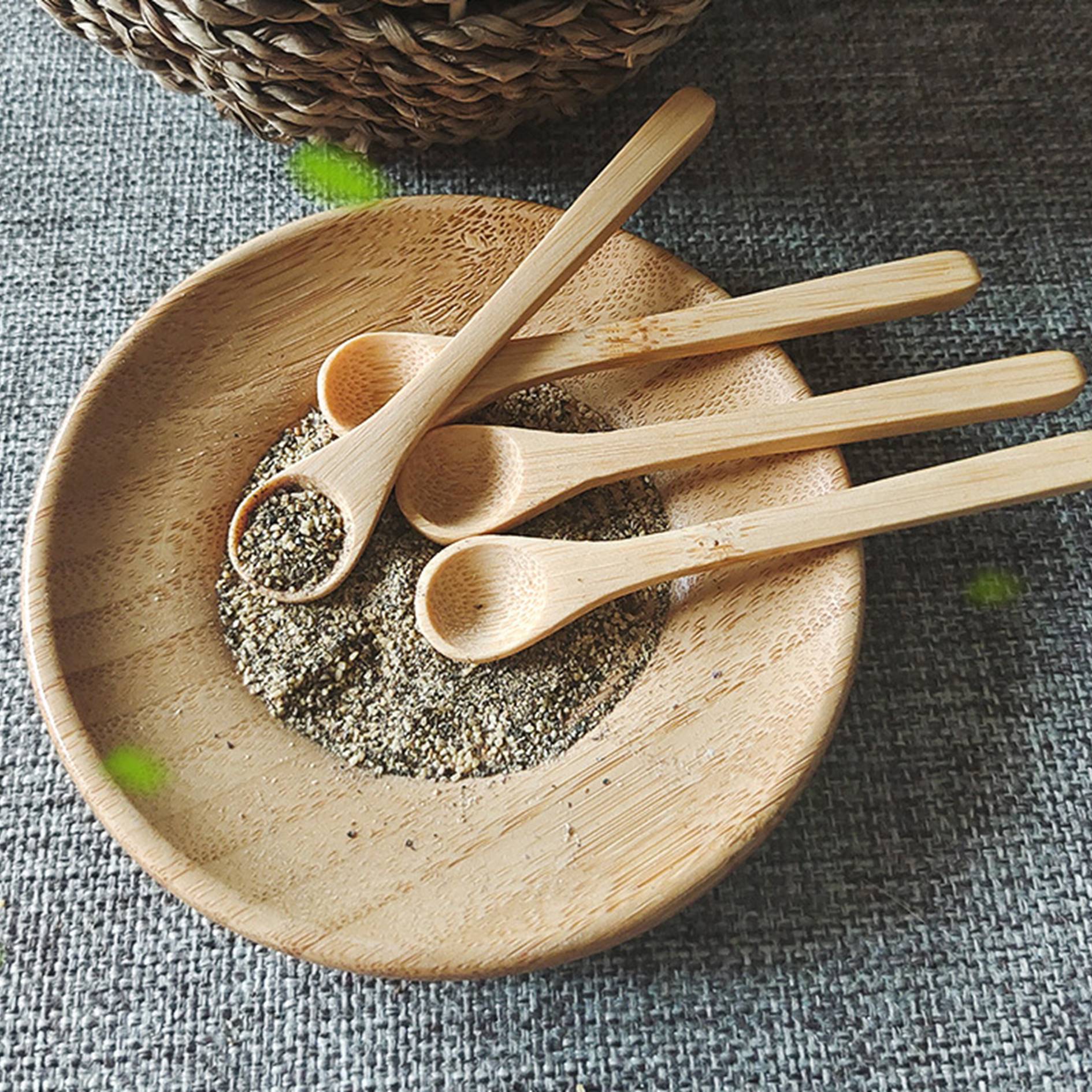 Bamboo Mini Medicine Powder Spoon 4