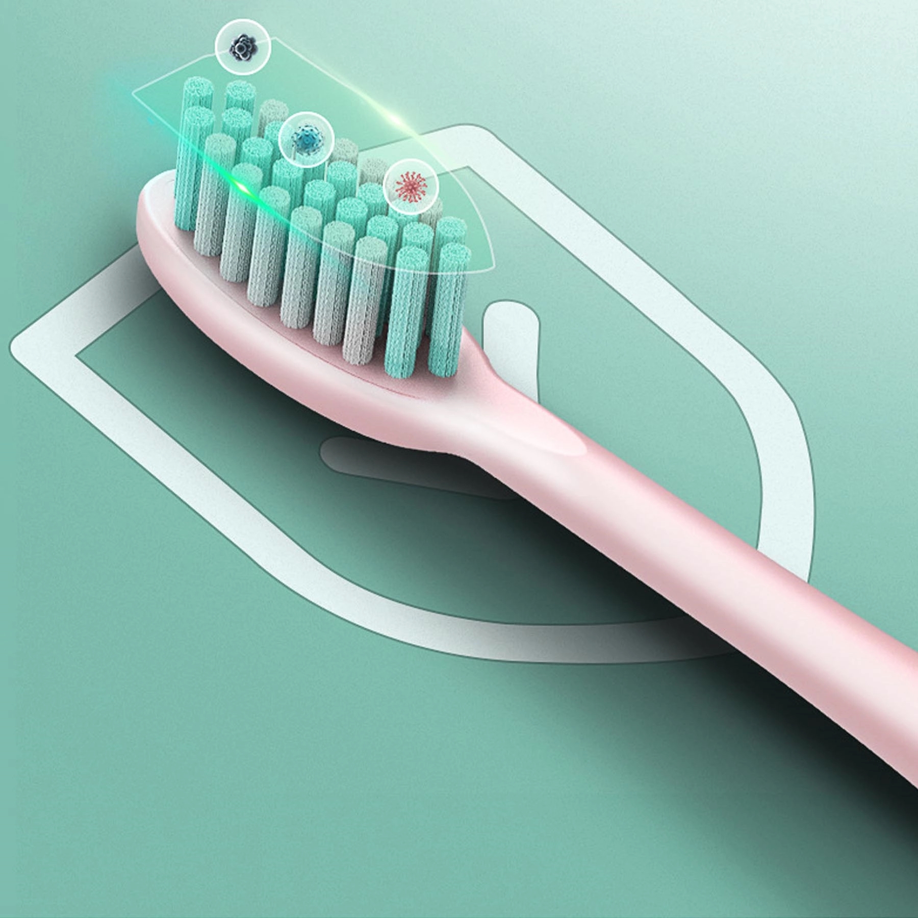 Sonic Electric Toothbrush Rechargeable With 3 Brush Heads 2