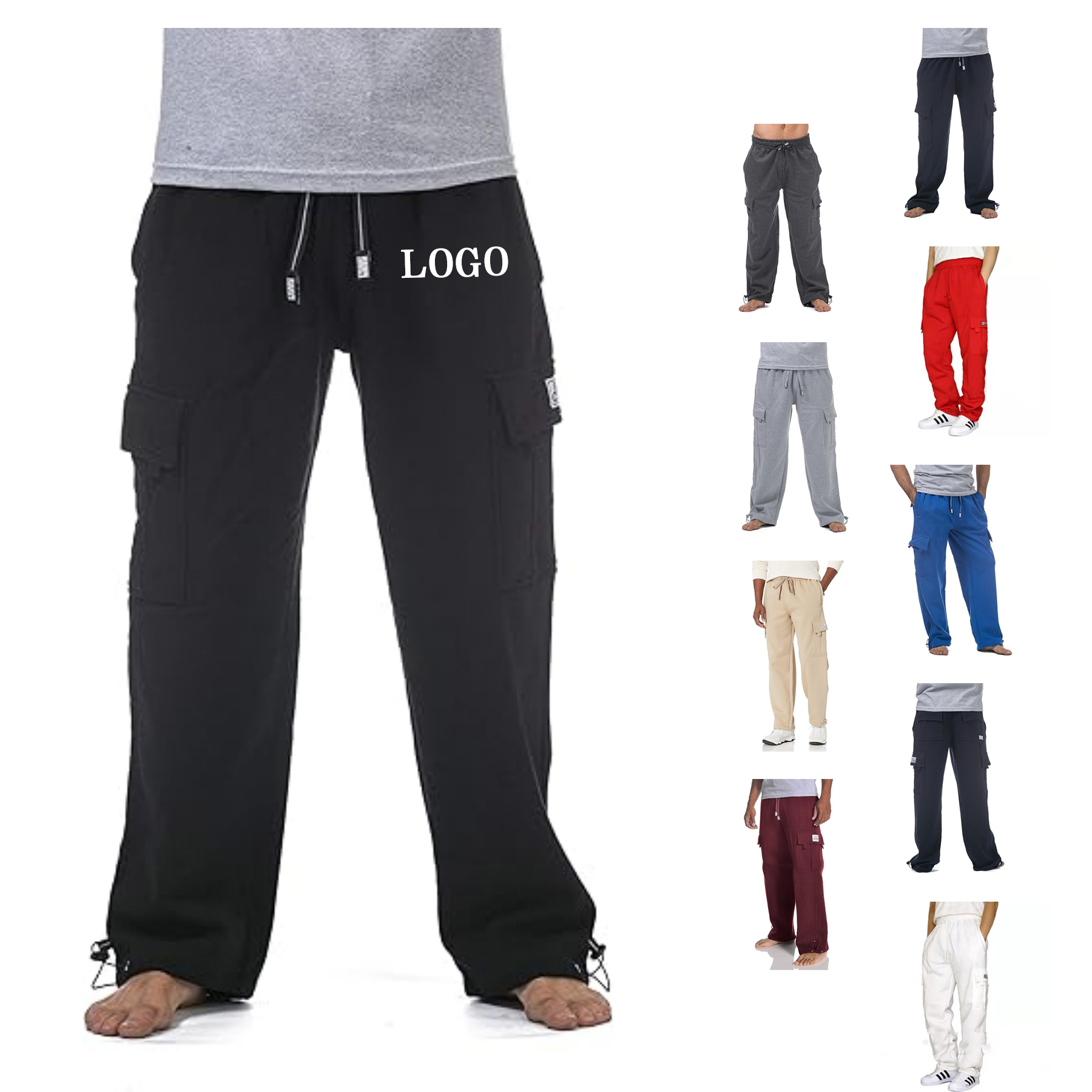 Men's Heavyweight Fleece Cargo Pants 4