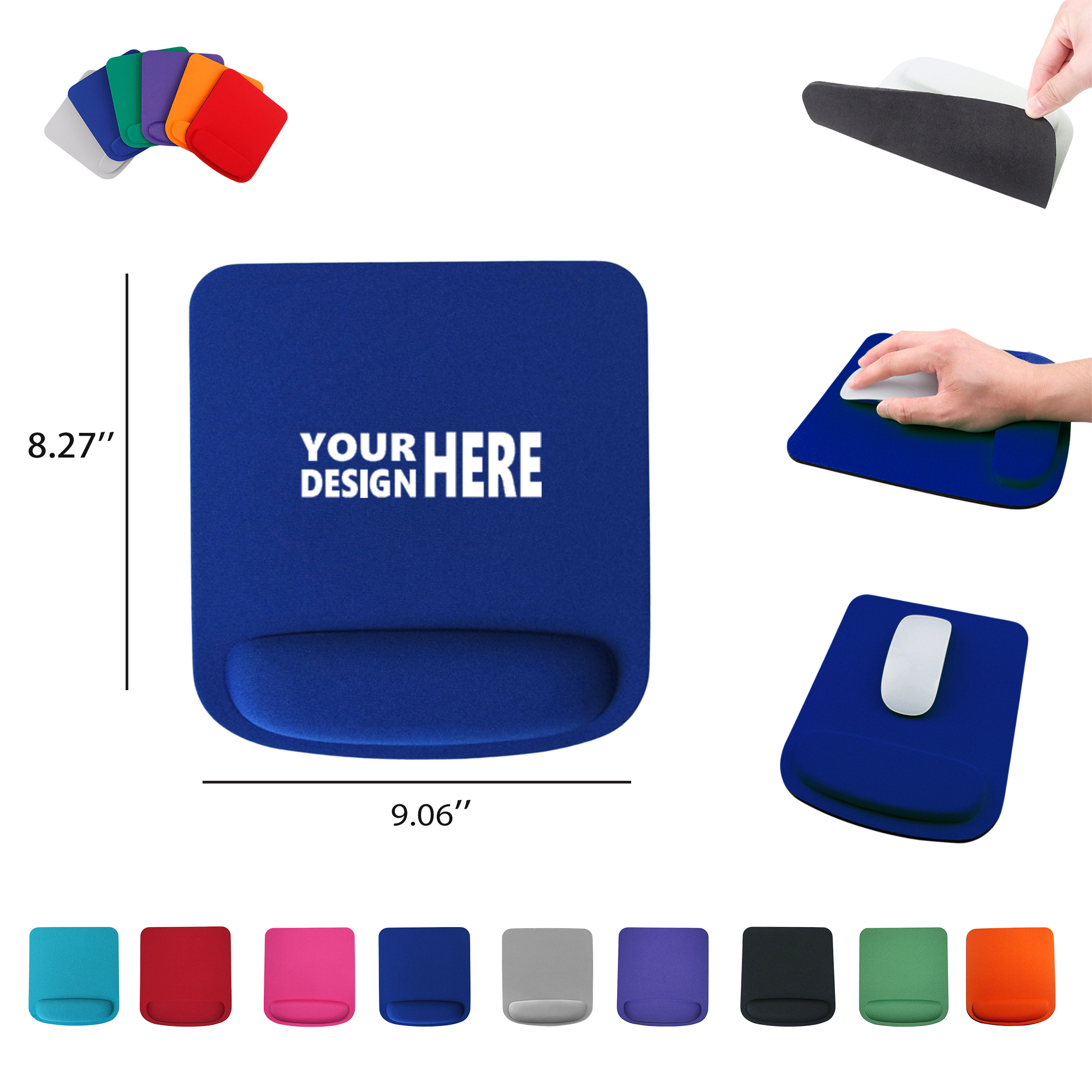 Square Standard Mouse Pad with Wrist Support 2