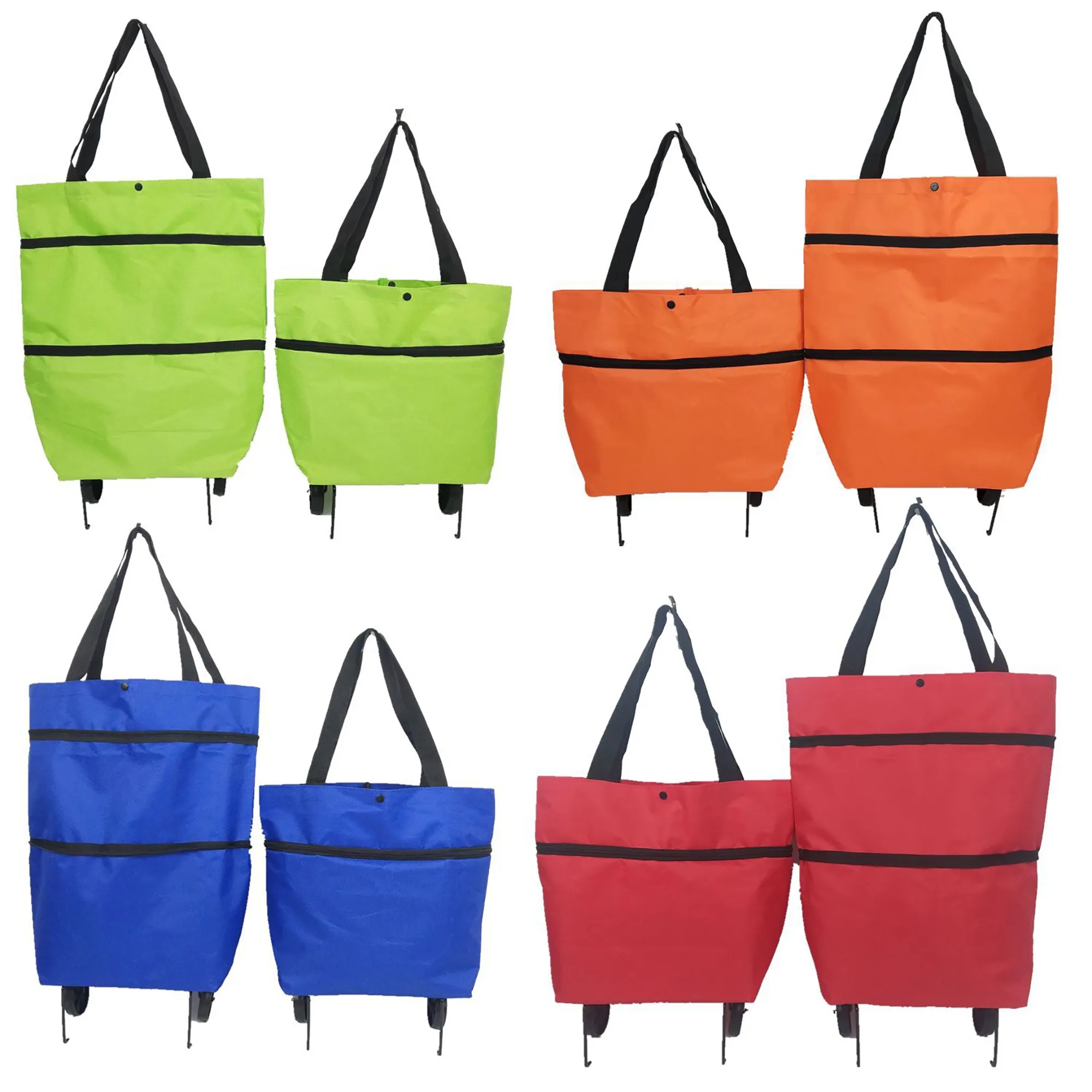 Reusable Foldable Collapsible Trolley Shopping Grocery Tote 2