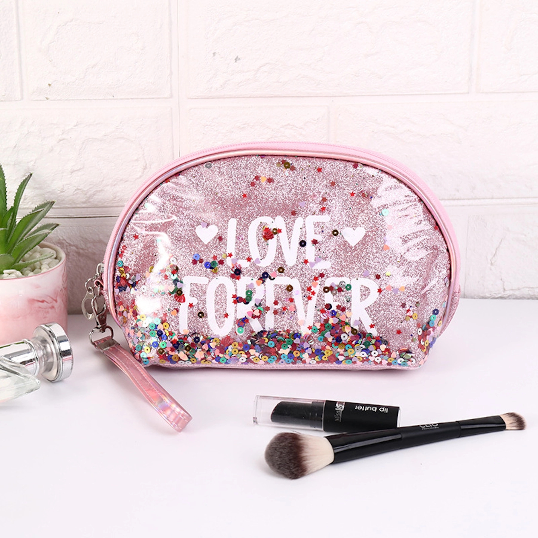Fashion Creative Sequin Glitter Toiletry Pouch Cosmetic Bag 3