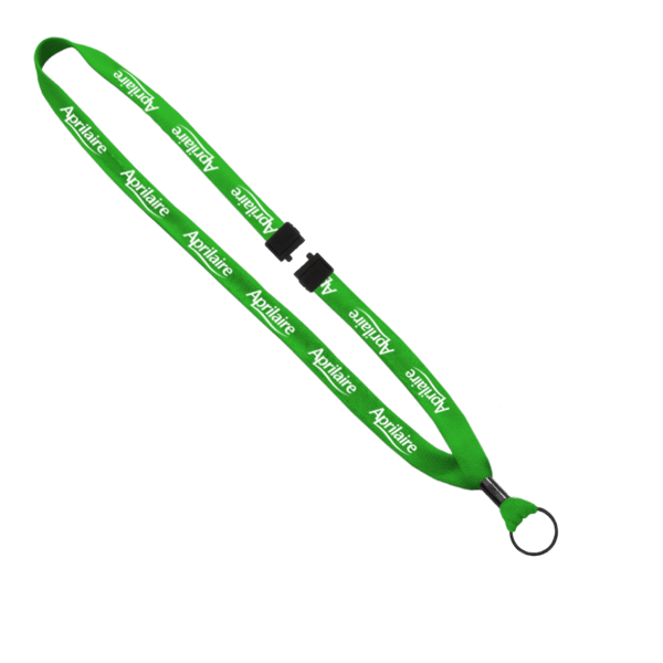 5/8" Polyester Shoelace Lanyard with Metal Crimp & Split-Ring 68