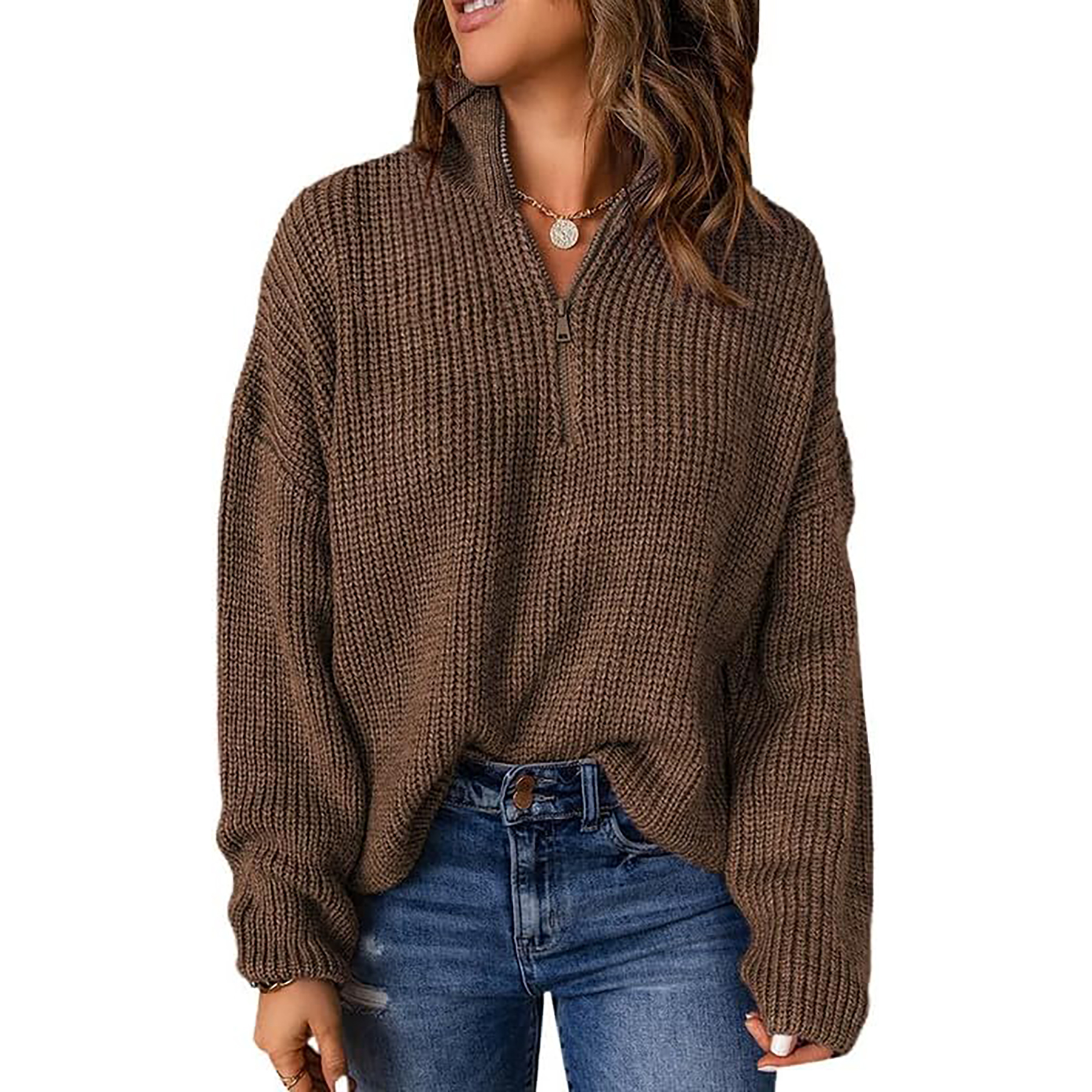 Women's 1/4 Zip Pullover Sweater 12