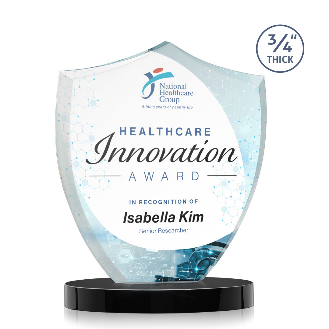 Scudo Shield VividPrint™ Award on Alberton Base - Black 7