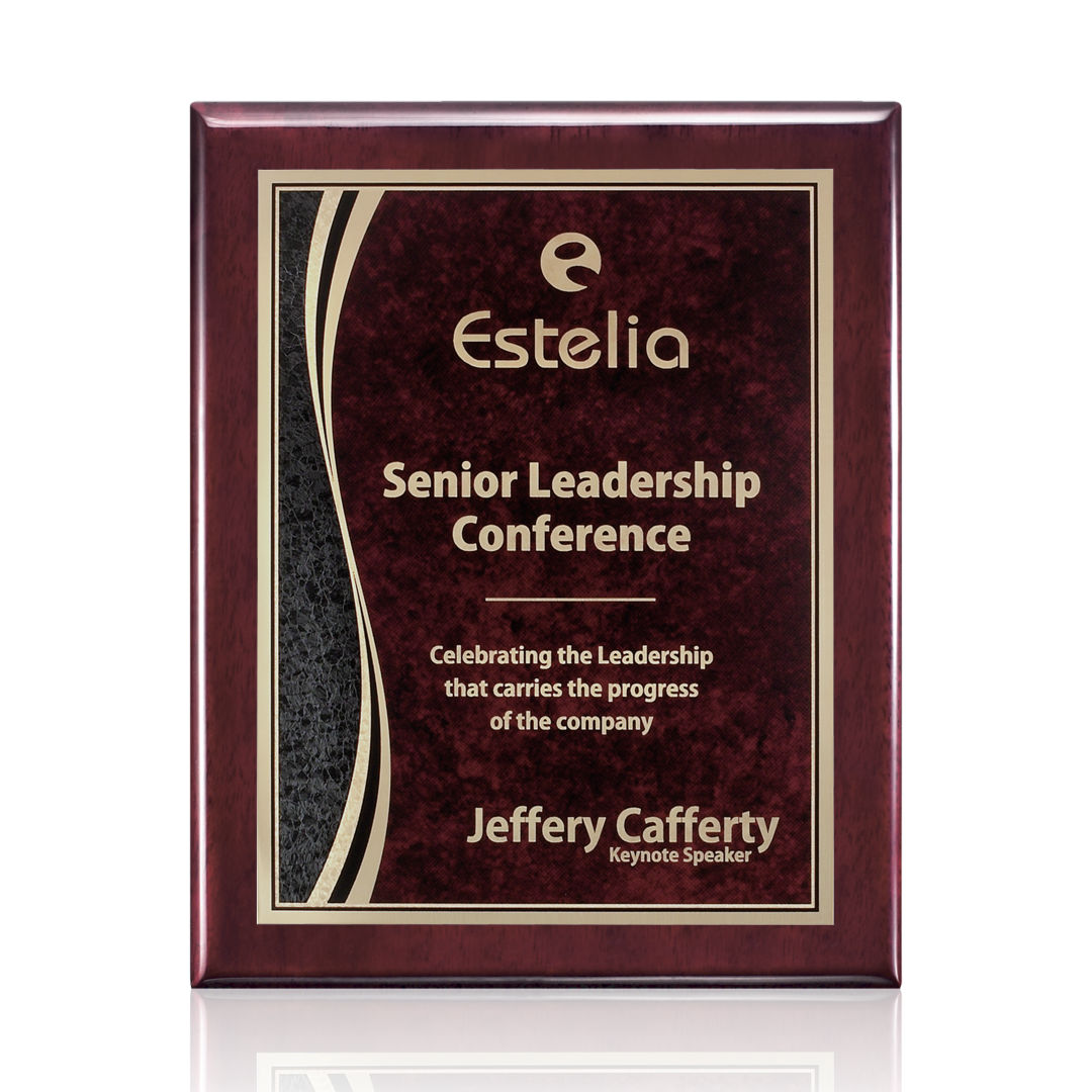 Oakleigh/Finch Plaque - Rosewood/Red 1