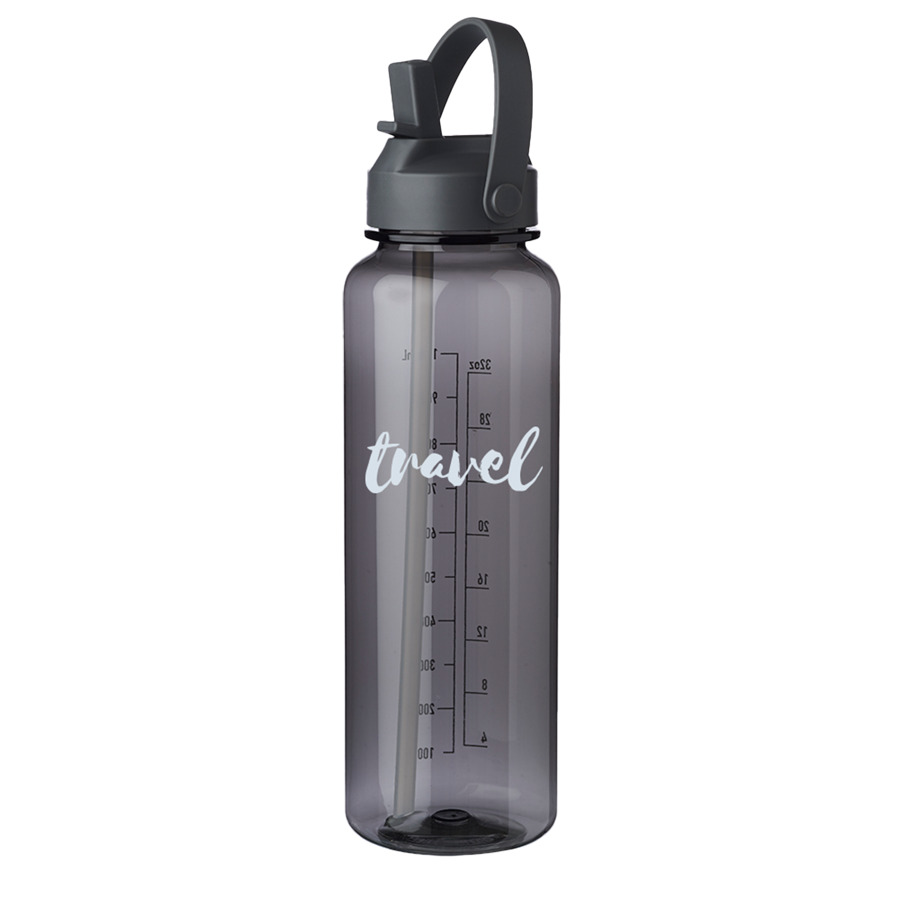 Plastic Water Bottle with Screw On Lid 40 oz. 2