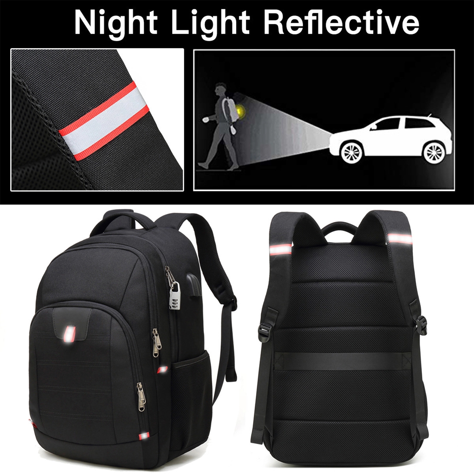 17 Inch Anti Theft Business Backpacks With Usb 3
