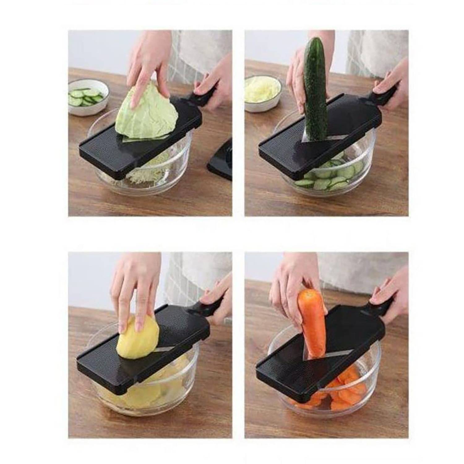 Hanging Stainless Steel Multi-Function Vegetable Slicer, custom kitchen gadget with logo imprint 5