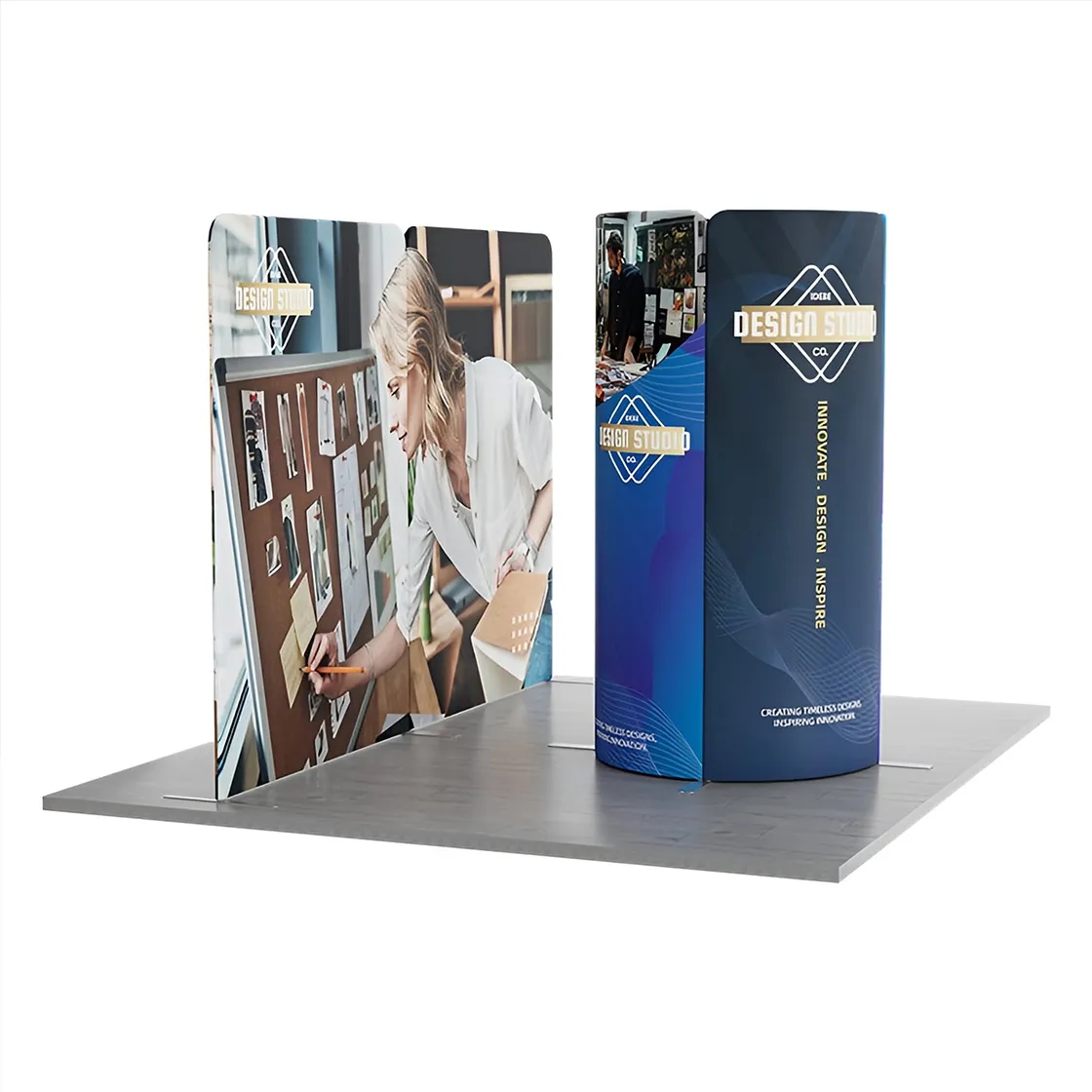 13ft Magnetic Modular Fabric Display - Tower Island Shape 8