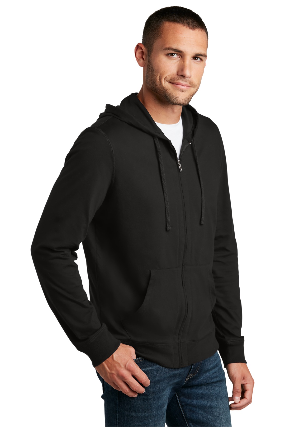 Jersey Full-Zip Hoodie