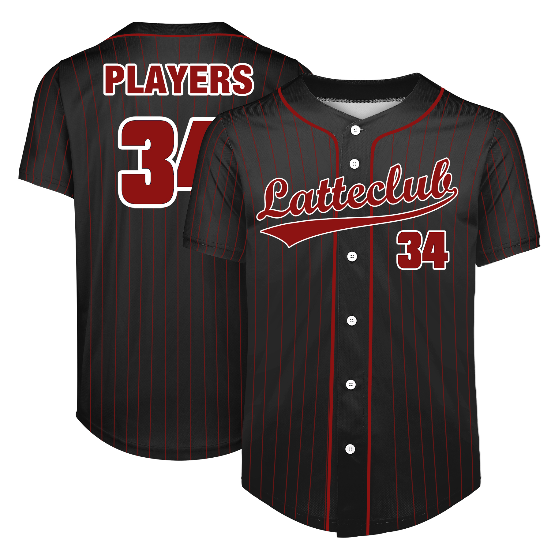 Custom Full-Button Baseball Jersey (Full Color Dye Sublimated) 44