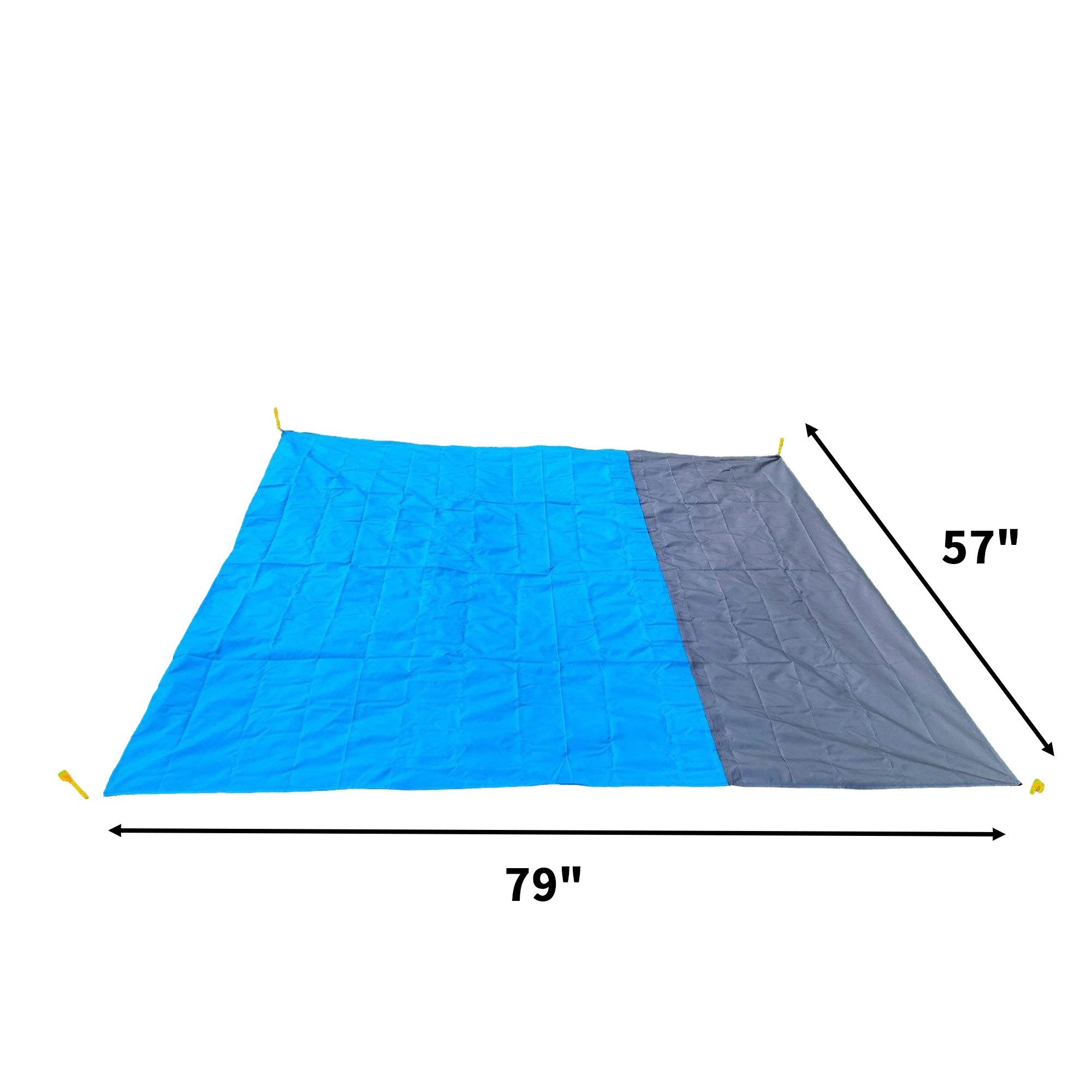 Sandproof Beach Blanket 79" x 57" With Stakes And Bag 9