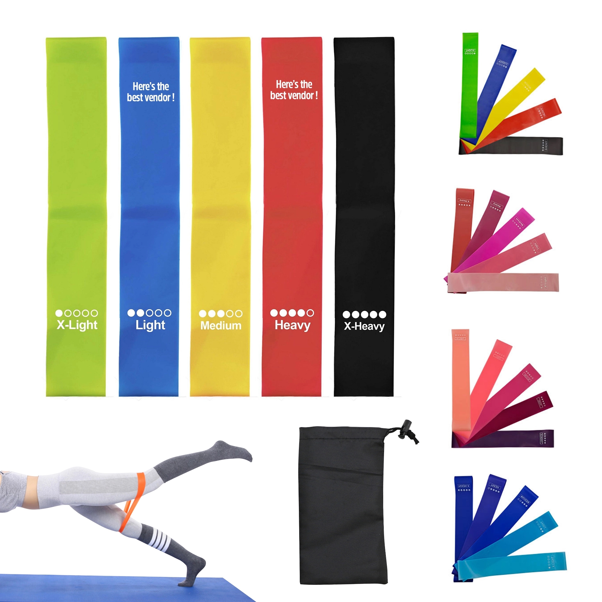 Set of 5 Resistance Bands For Yoga 1