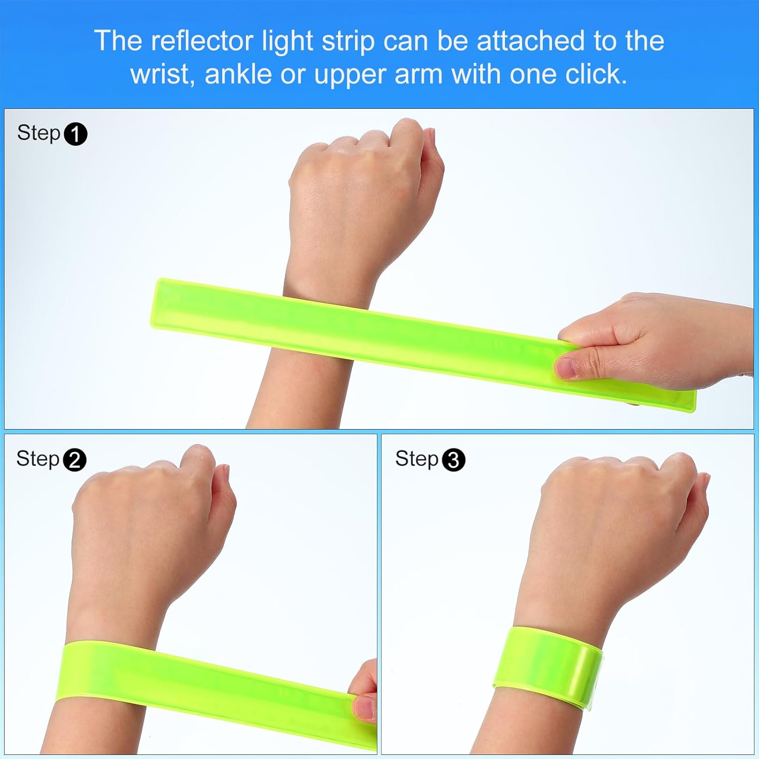 Colorful PVC Reflective Slap Bracelet 5
