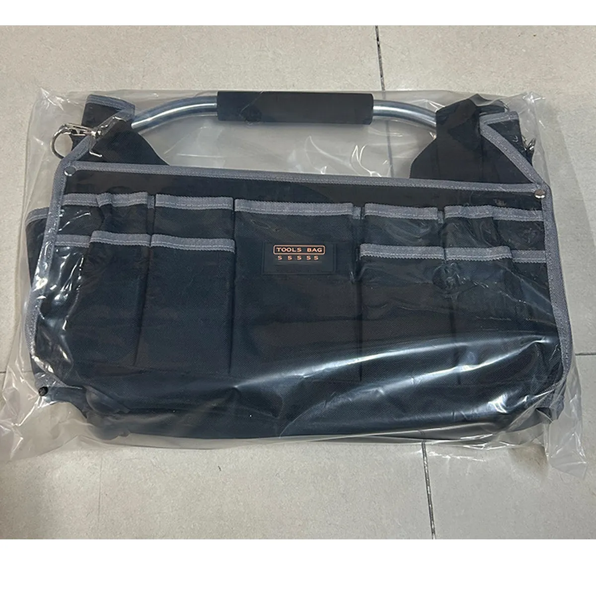 Open Top Tool Tote Bag Organizer with Handle Carrier, custom tote bag with logo imprint 5