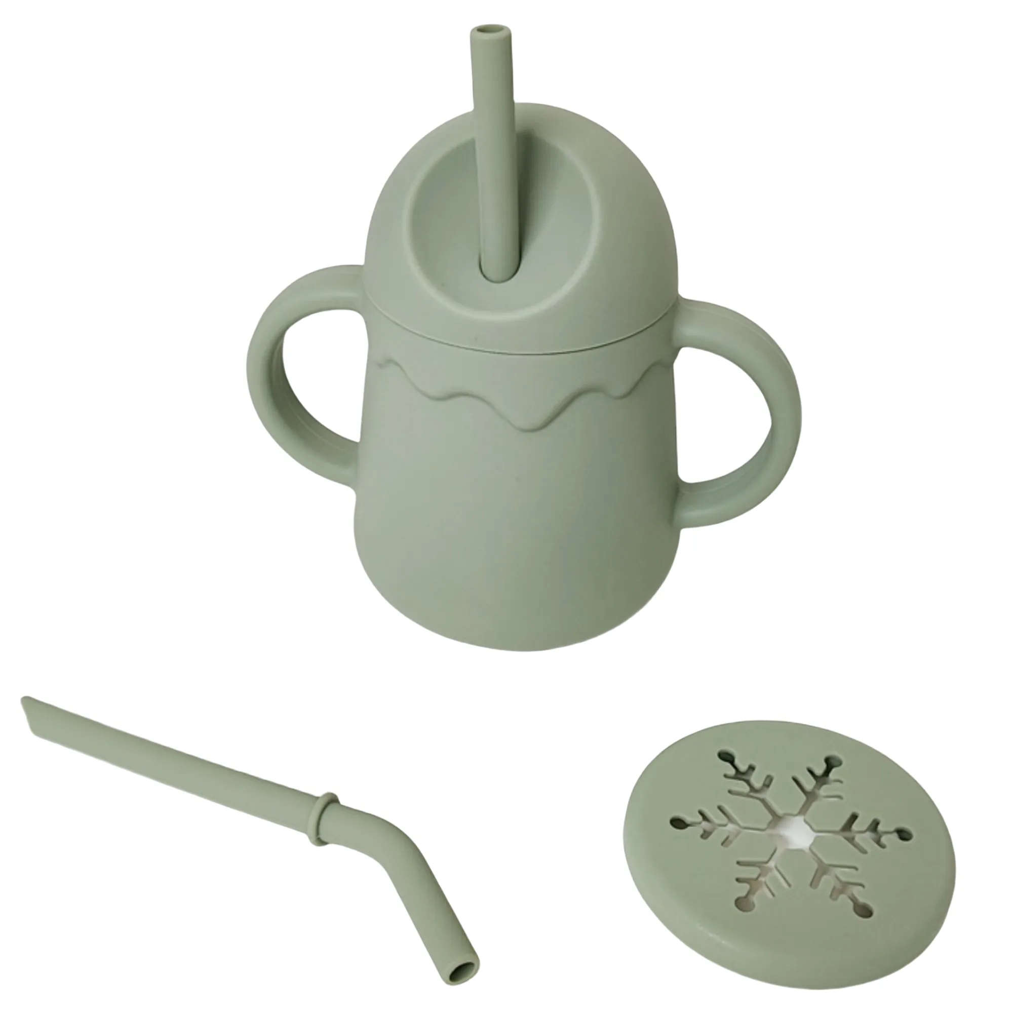Silicone Baby Double-Handle Drinking Cup 8