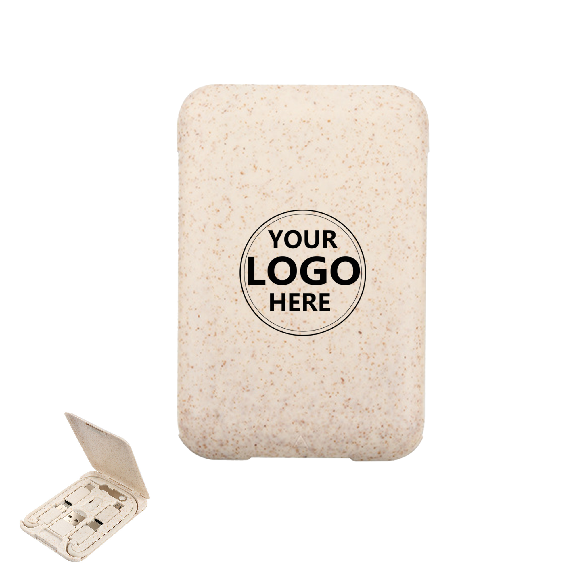 Wheat Straw Biodegradable Data Cable & Phone Holder 1