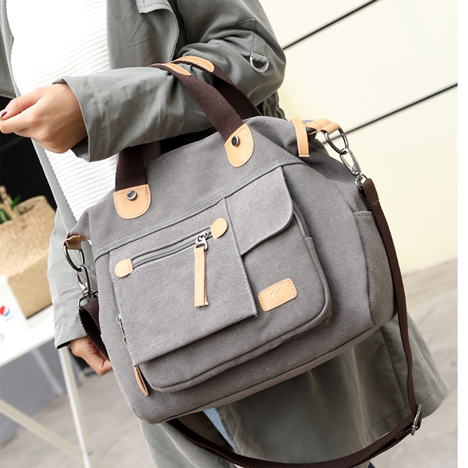Lightweight Organizer Handbag With Multiple Pocket 3