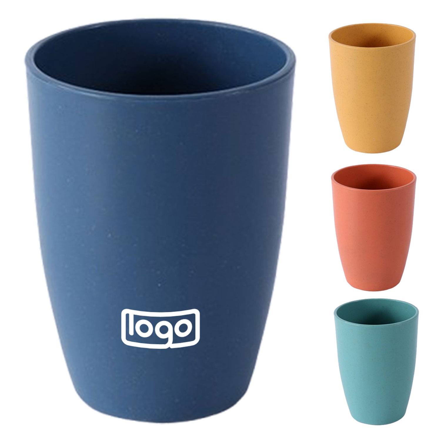 12oz Reusable Wheat Straw Mouthwash Cup 4