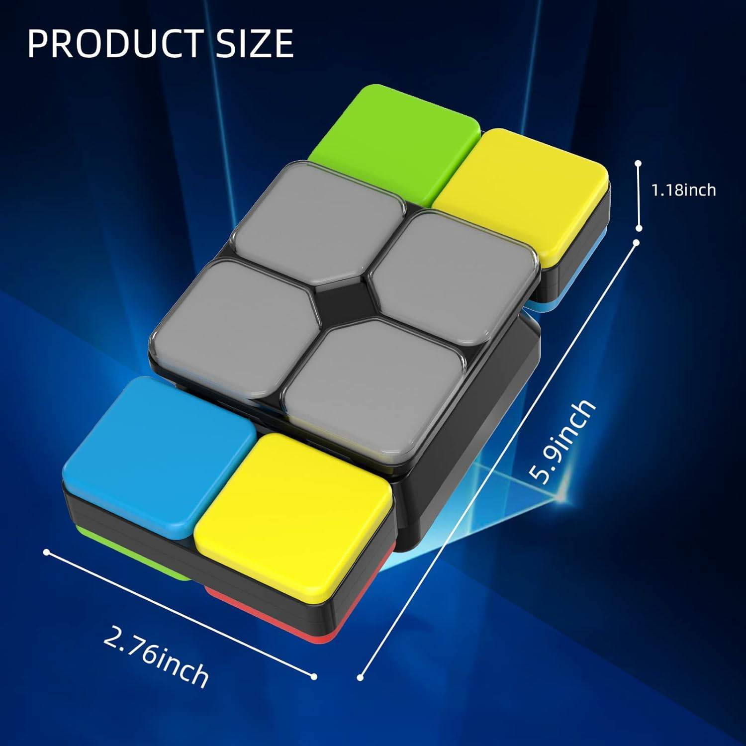 4 in 1 Kids Light-Up Musical Educational Puzzle Cube Toy 8