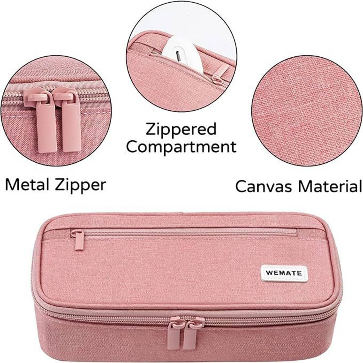 Canvas Pencil Case - Aesthetic Design & Large Capacity 2