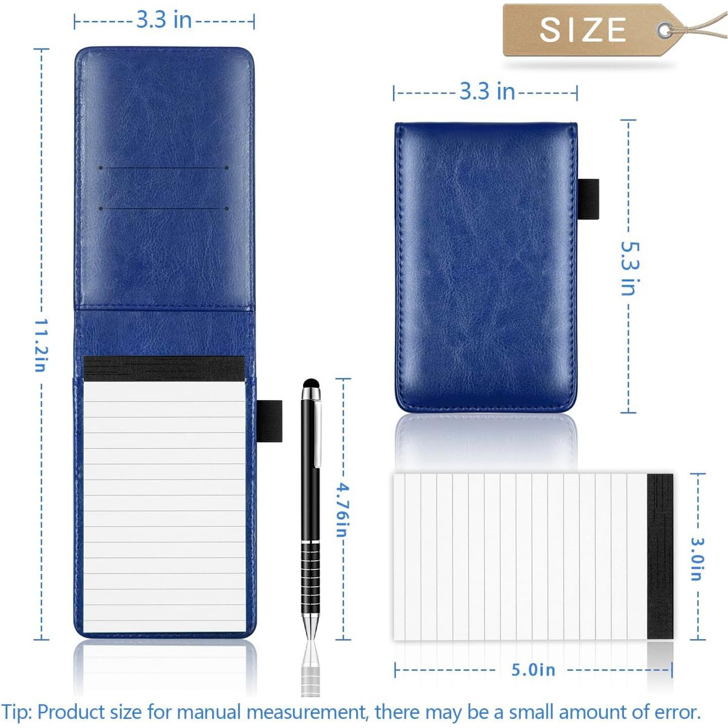 PU Leather Portable Mini Notebook with Metal Pen 2