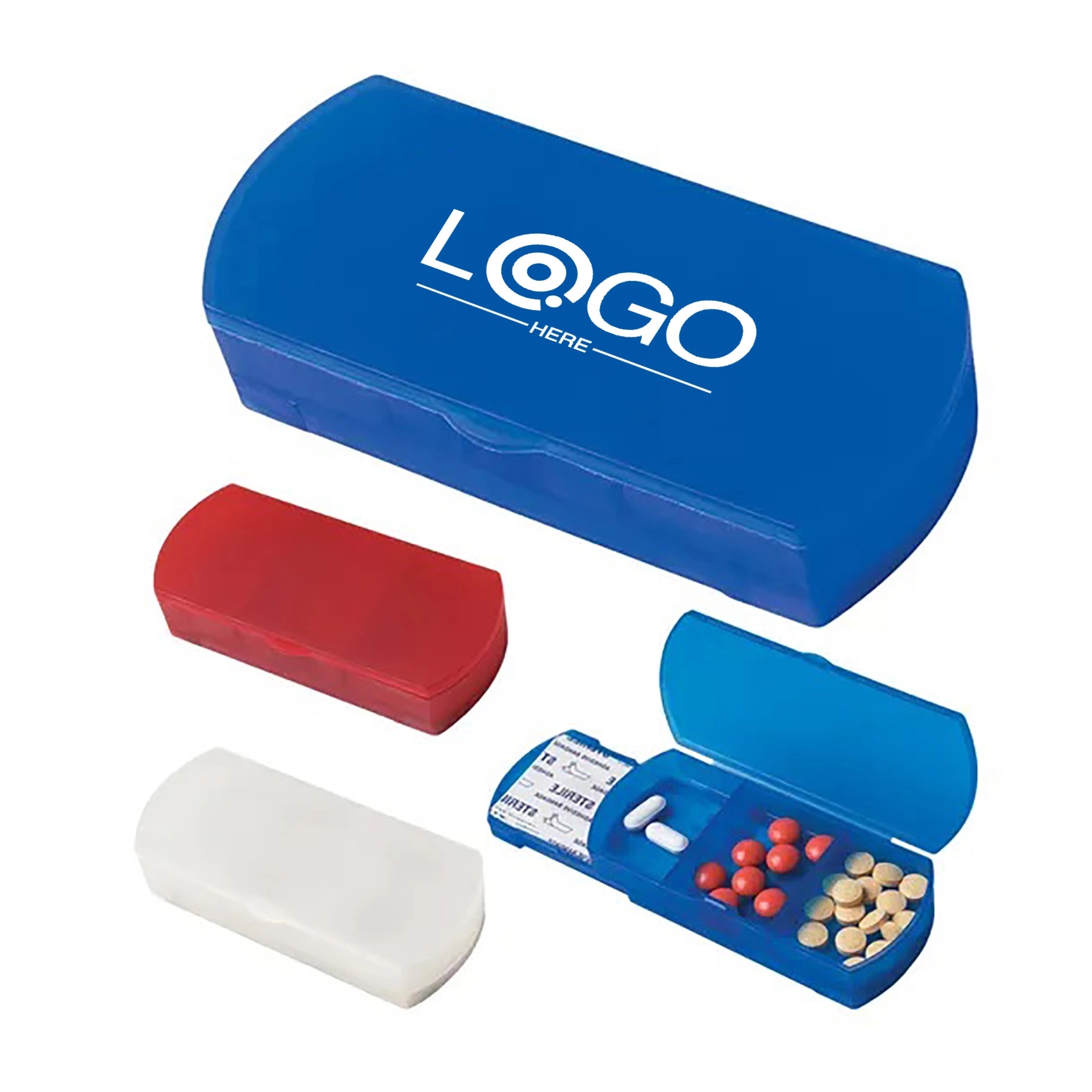 Pill Box with Bandage Dispenser 1