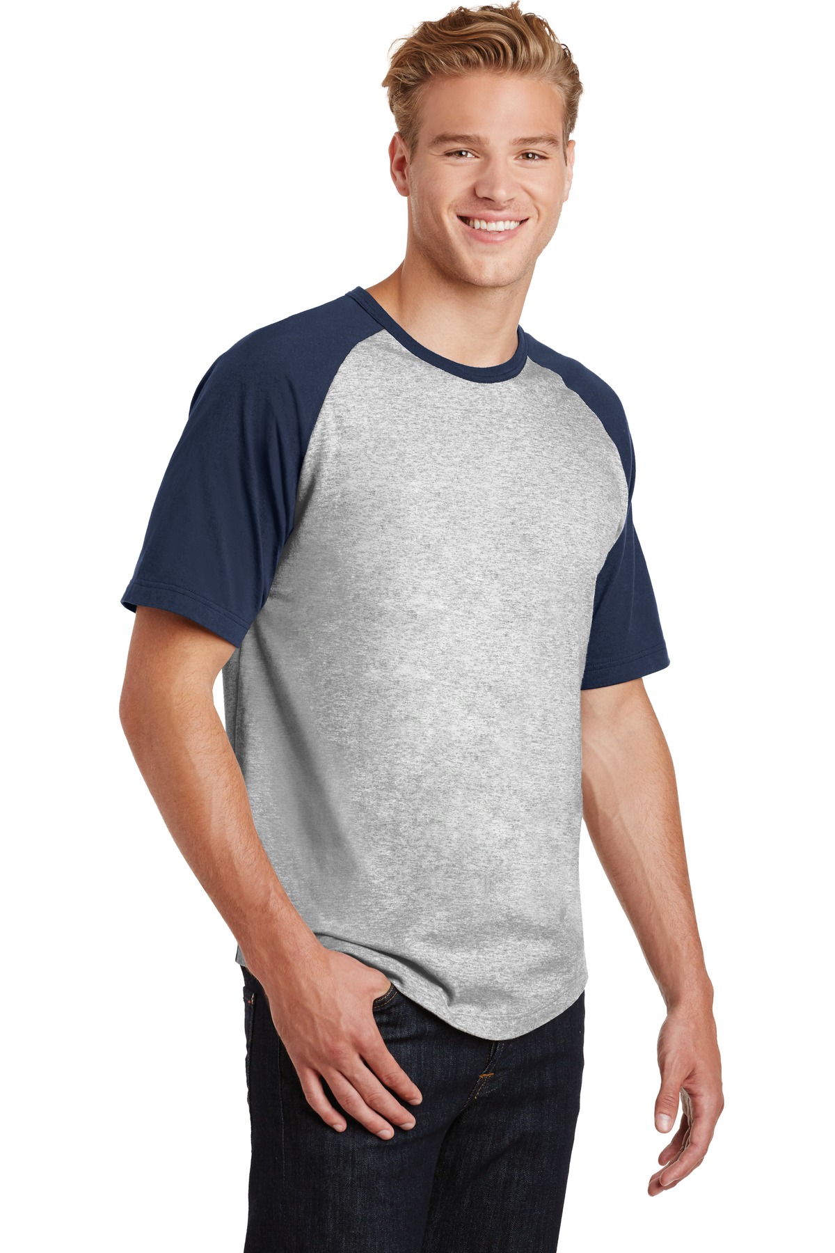 Sport-Tek Short Sleeve Colorblock Raglan Jersey. T201 38